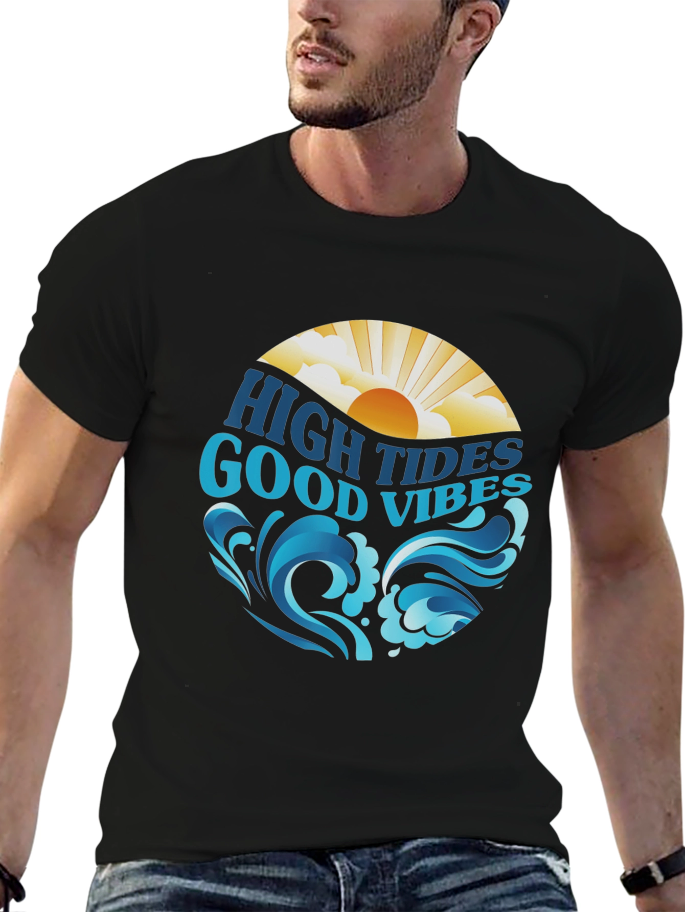 High Tides Good Vibes Graphic Tee