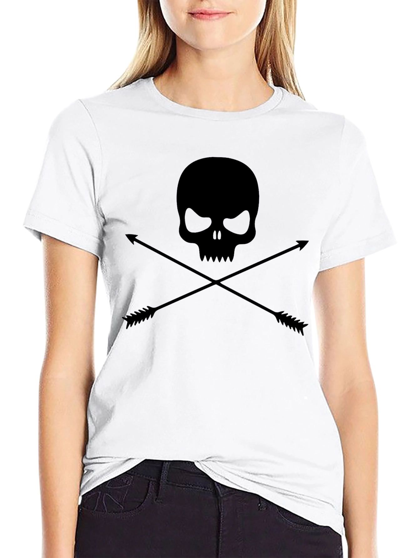 Skull & Arrows Graphic Tee - Mens Black T-Shirt