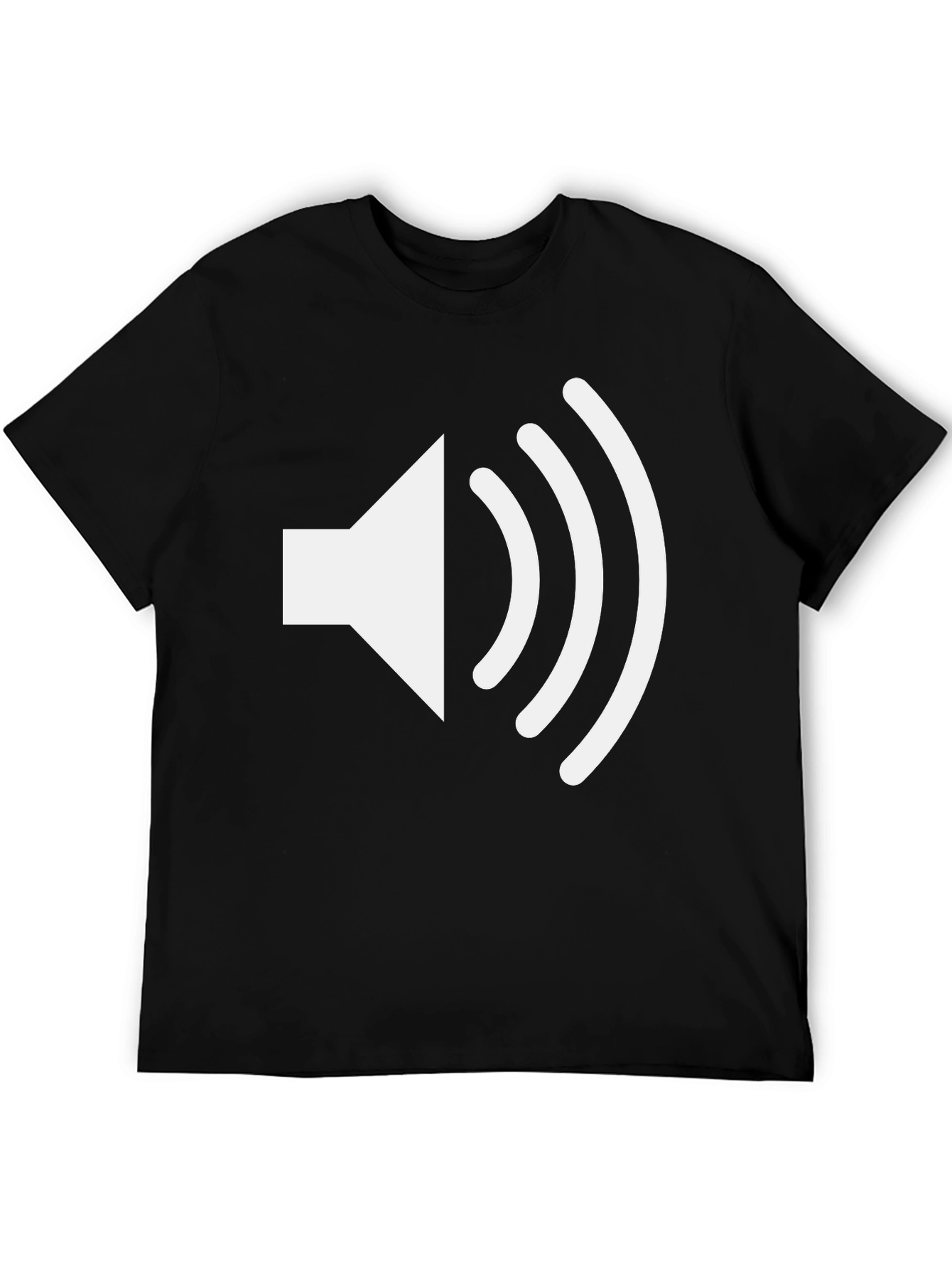 Sound Wave Graphic Tee - Black Cotton T-Shirt