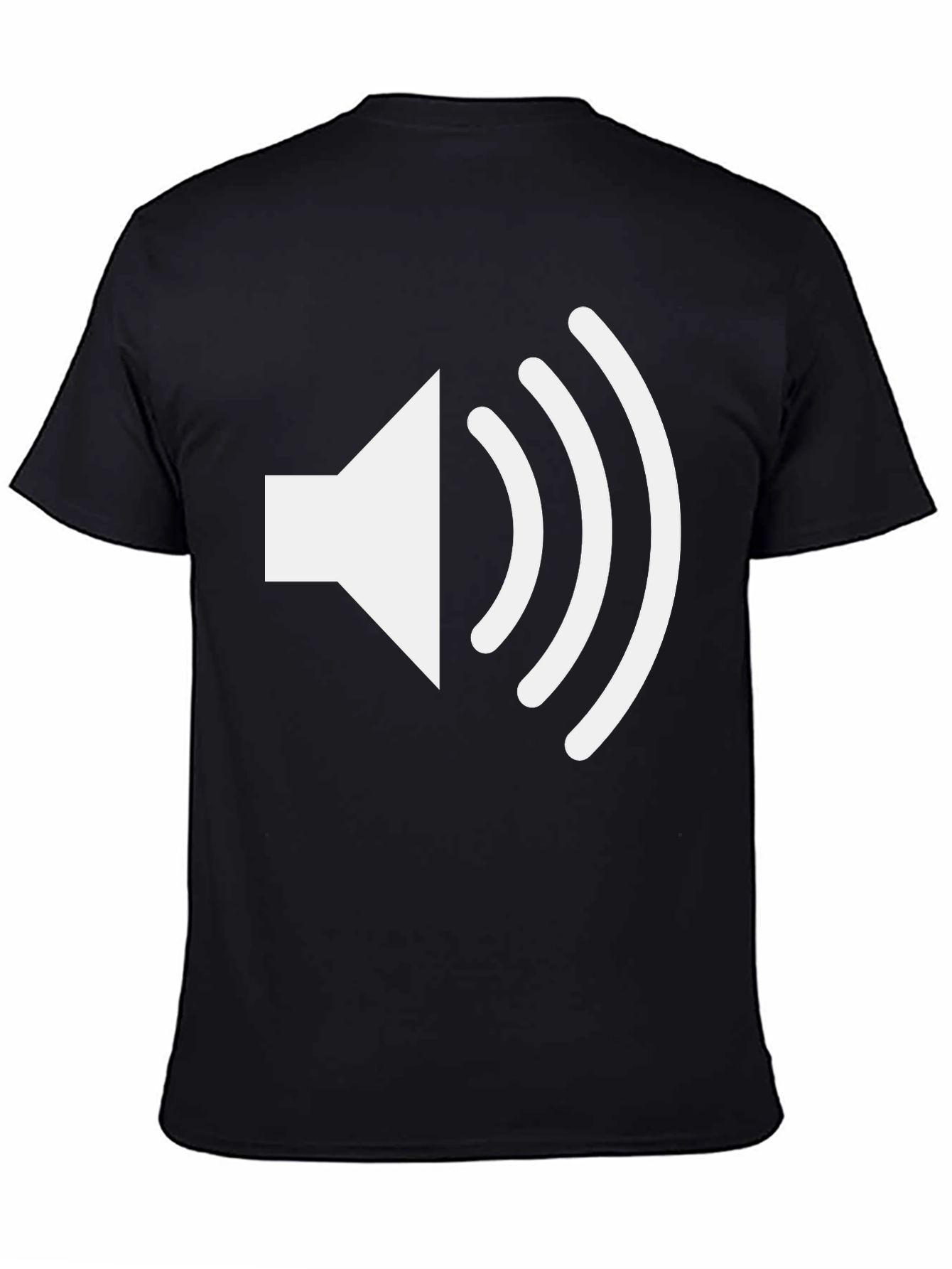 Sound Wave Graphic Tee - Black Cotton T-Shirt
