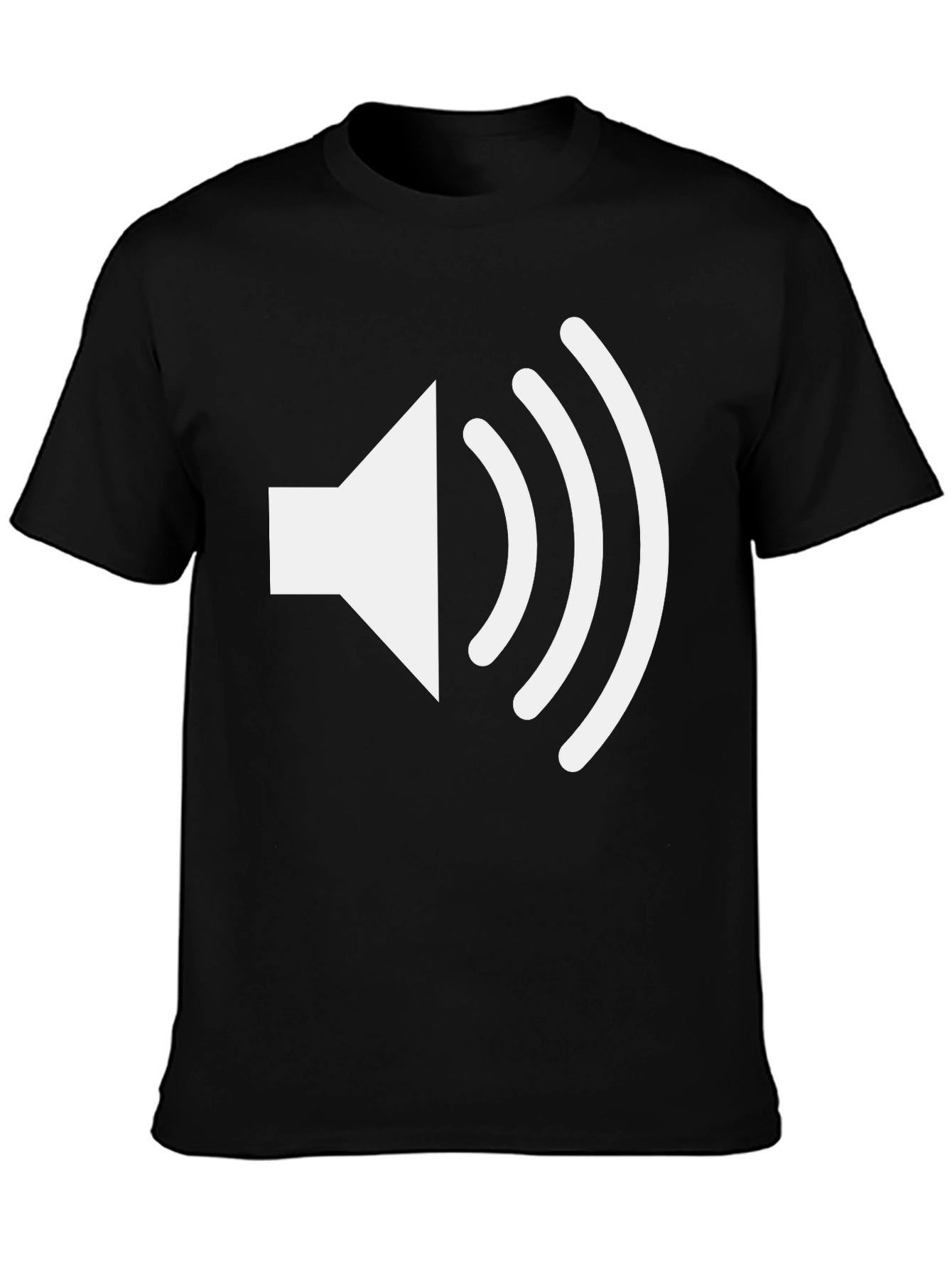 Sound Wave Graphic Tee - Black Cotton T-Shirt