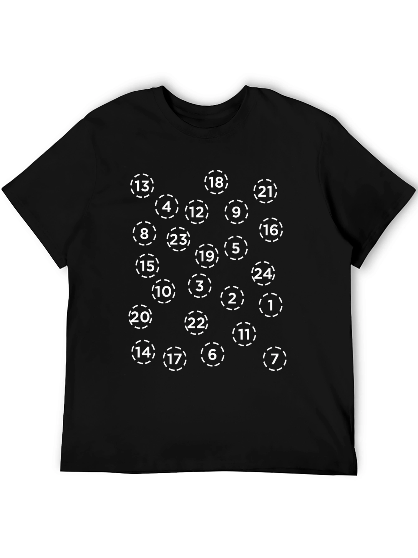 Numbered Circle Pattern T-Shirt