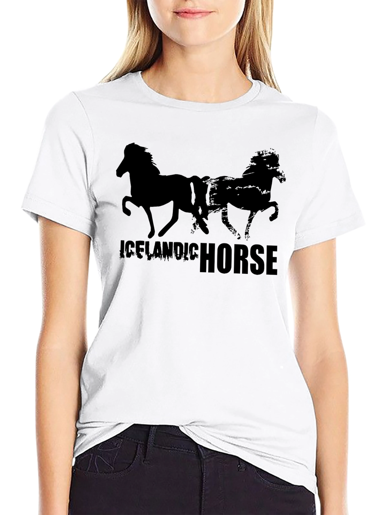 Icelandic Horse Black T-Shirt