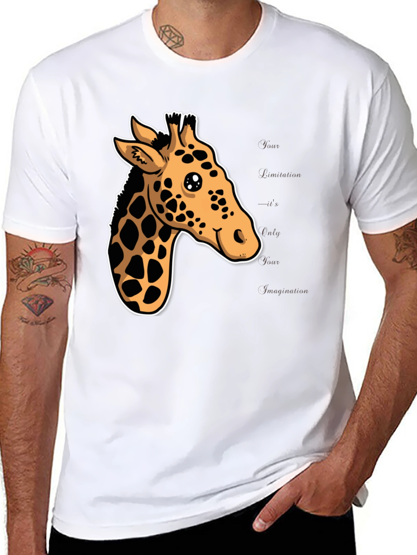 Giraffe Graphic Tee - Stylish & Fun