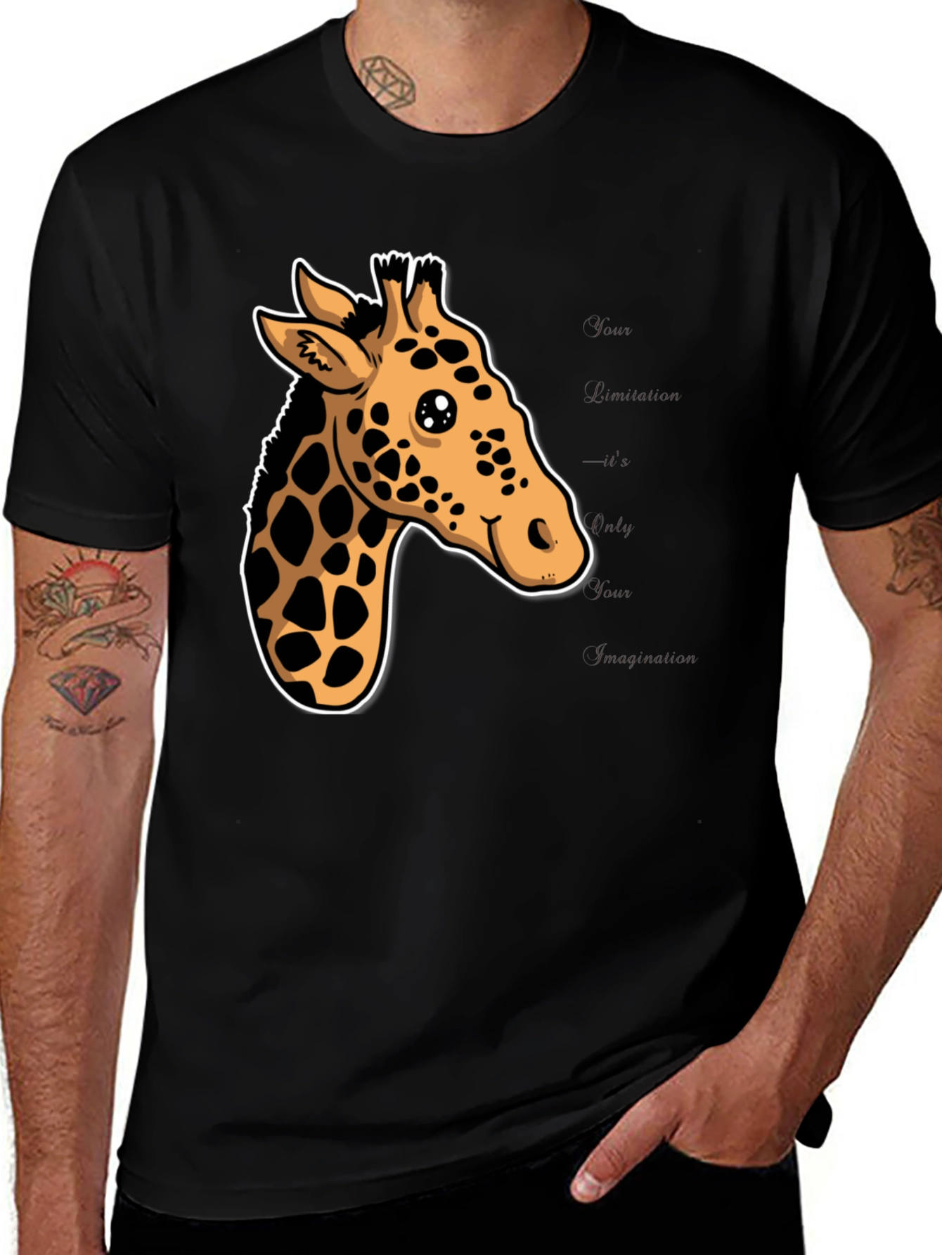 Giraffe Graphic Tee - Stylish & Fun