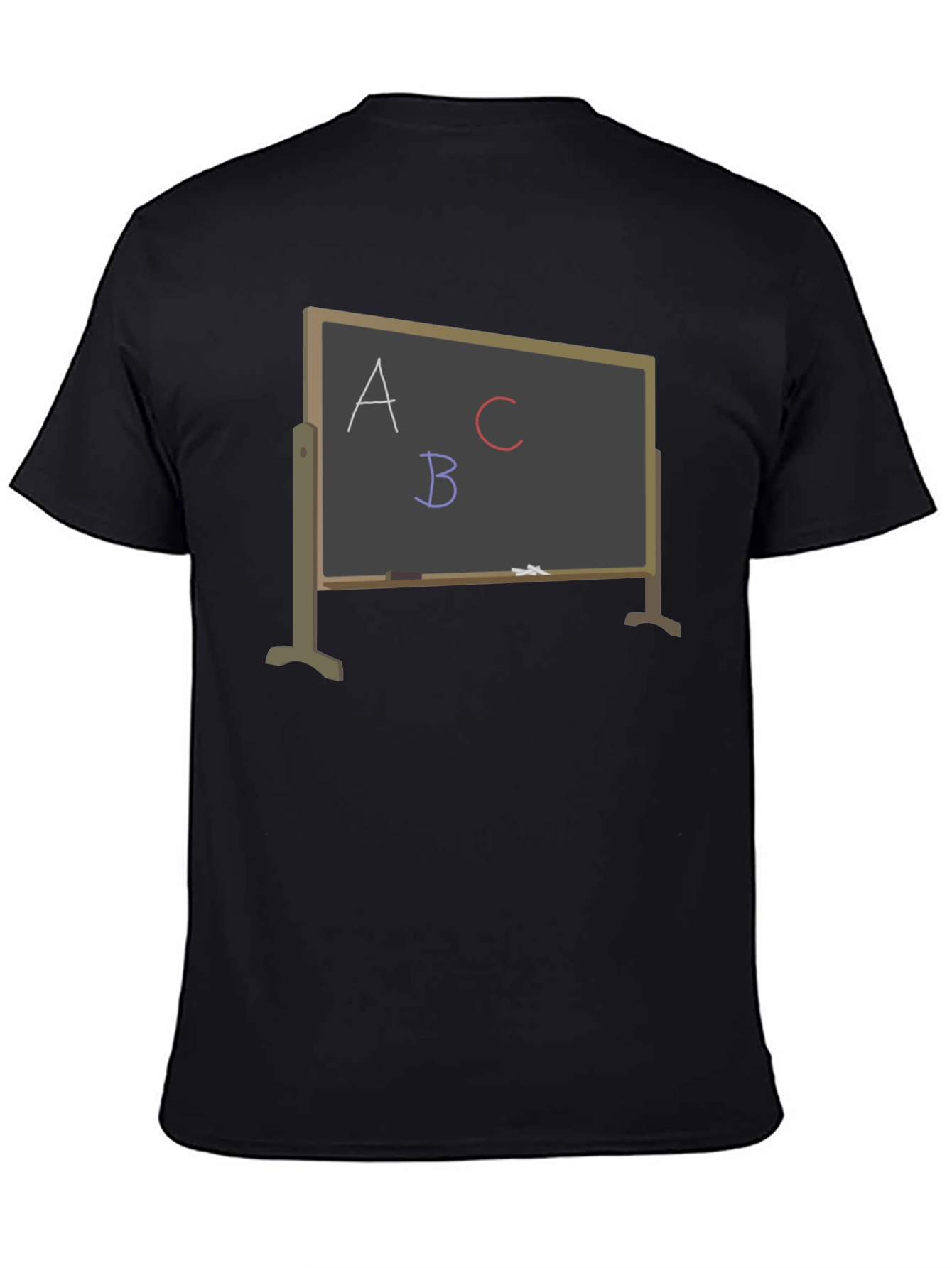 Black ABC Chalkboard Graphic T-Shirt