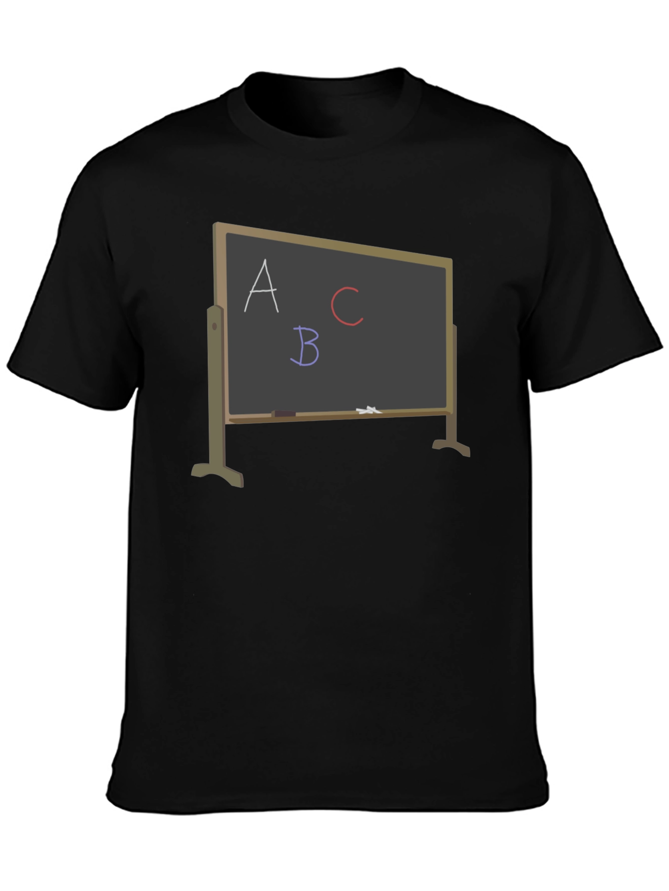 Black ABC Chalkboard Graphic T-Shirt