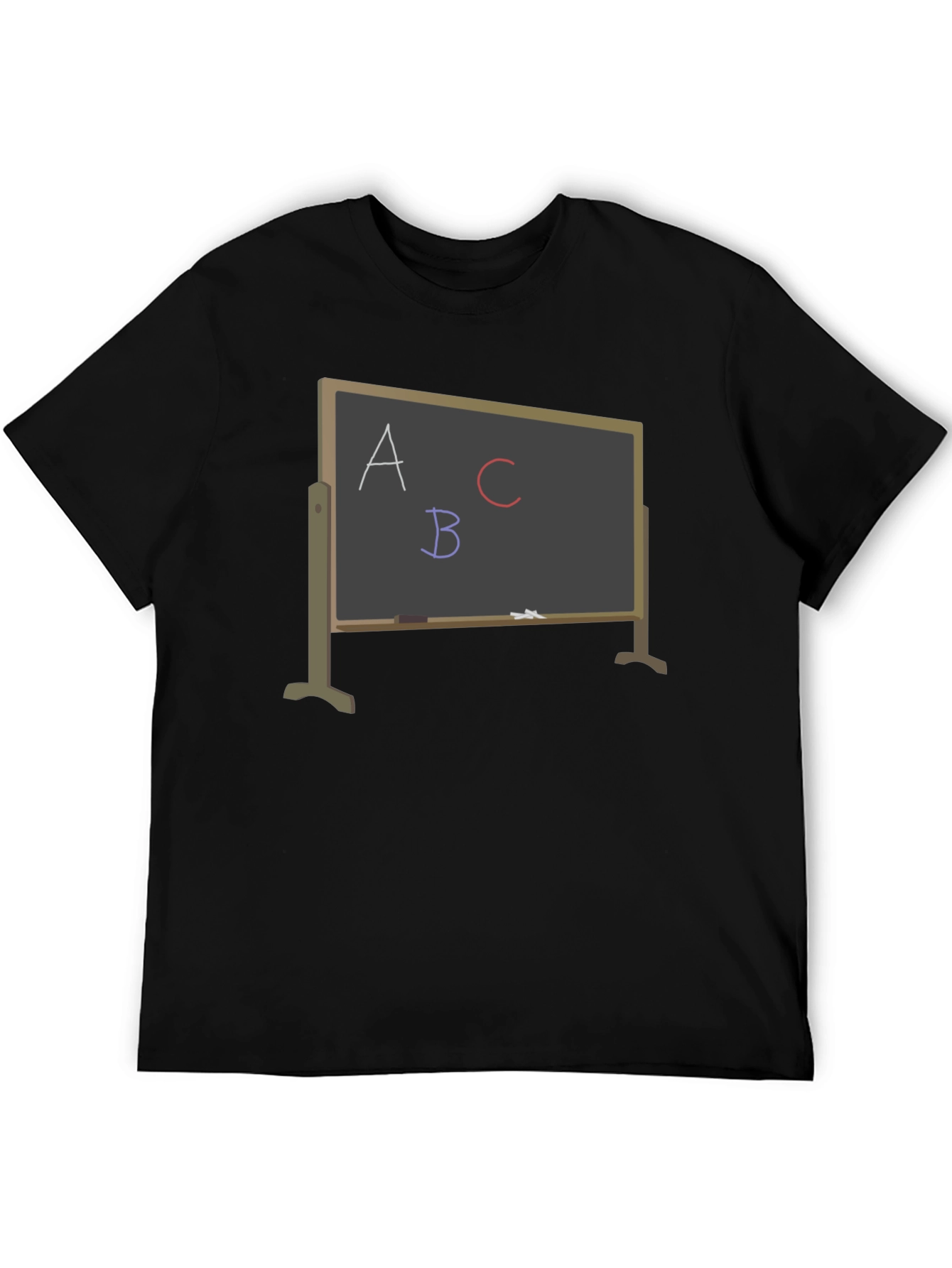 Black ABC Chalkboard Graphic T-Shirt