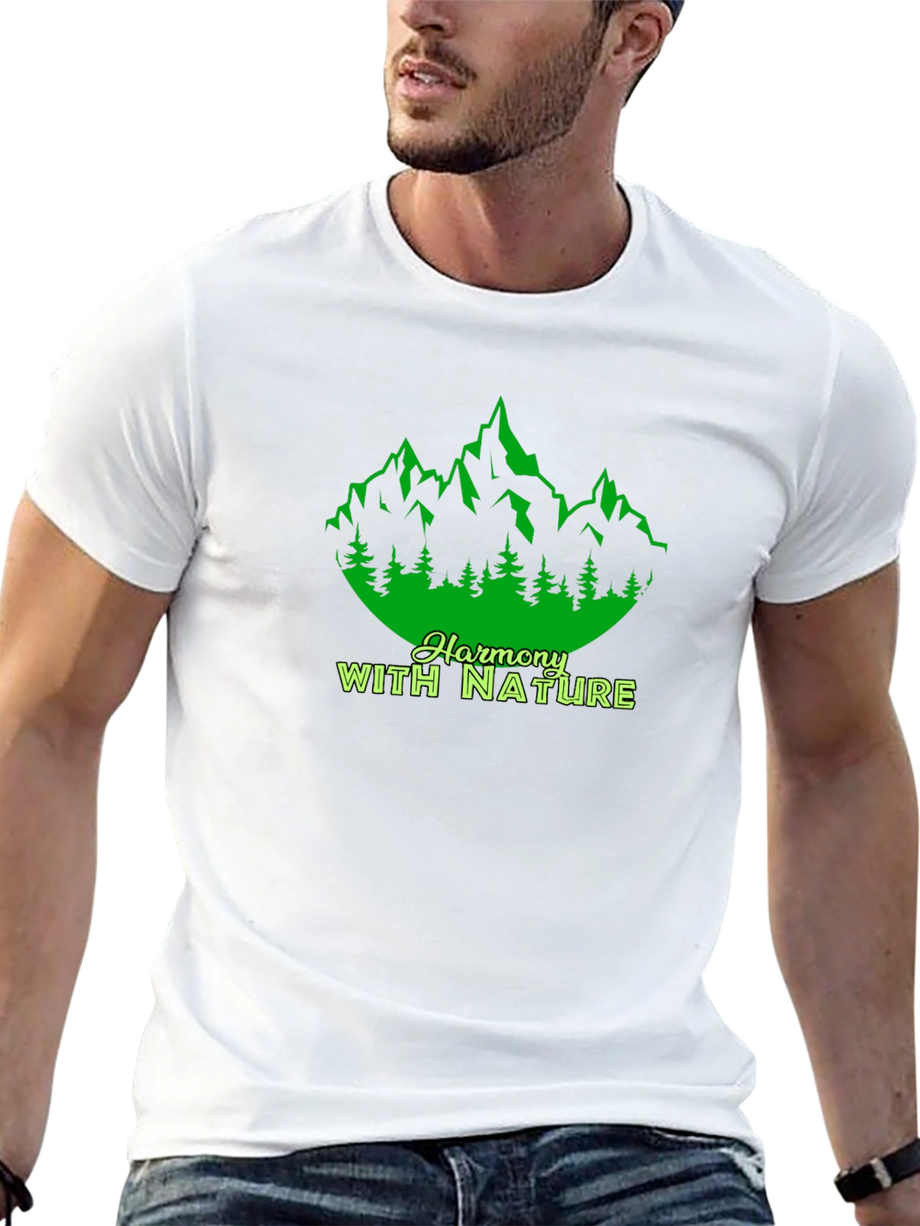 Harmony With Nature Graphic Tee - Black