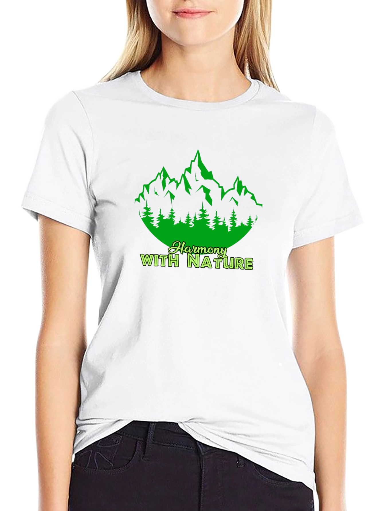 Harmony With Nature Graphic Tee - Black