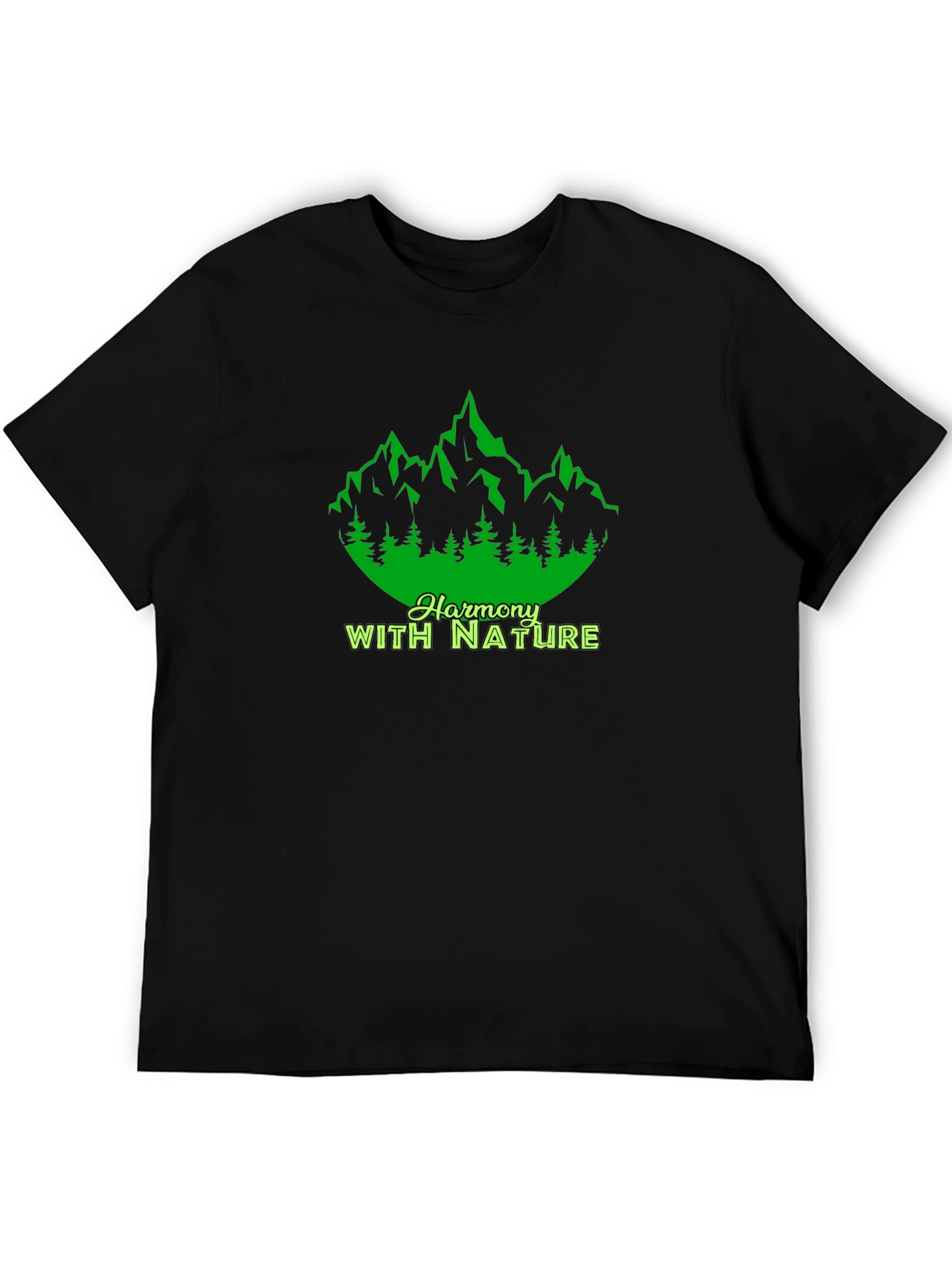 Harmony With Nature Graphic Tee - Black