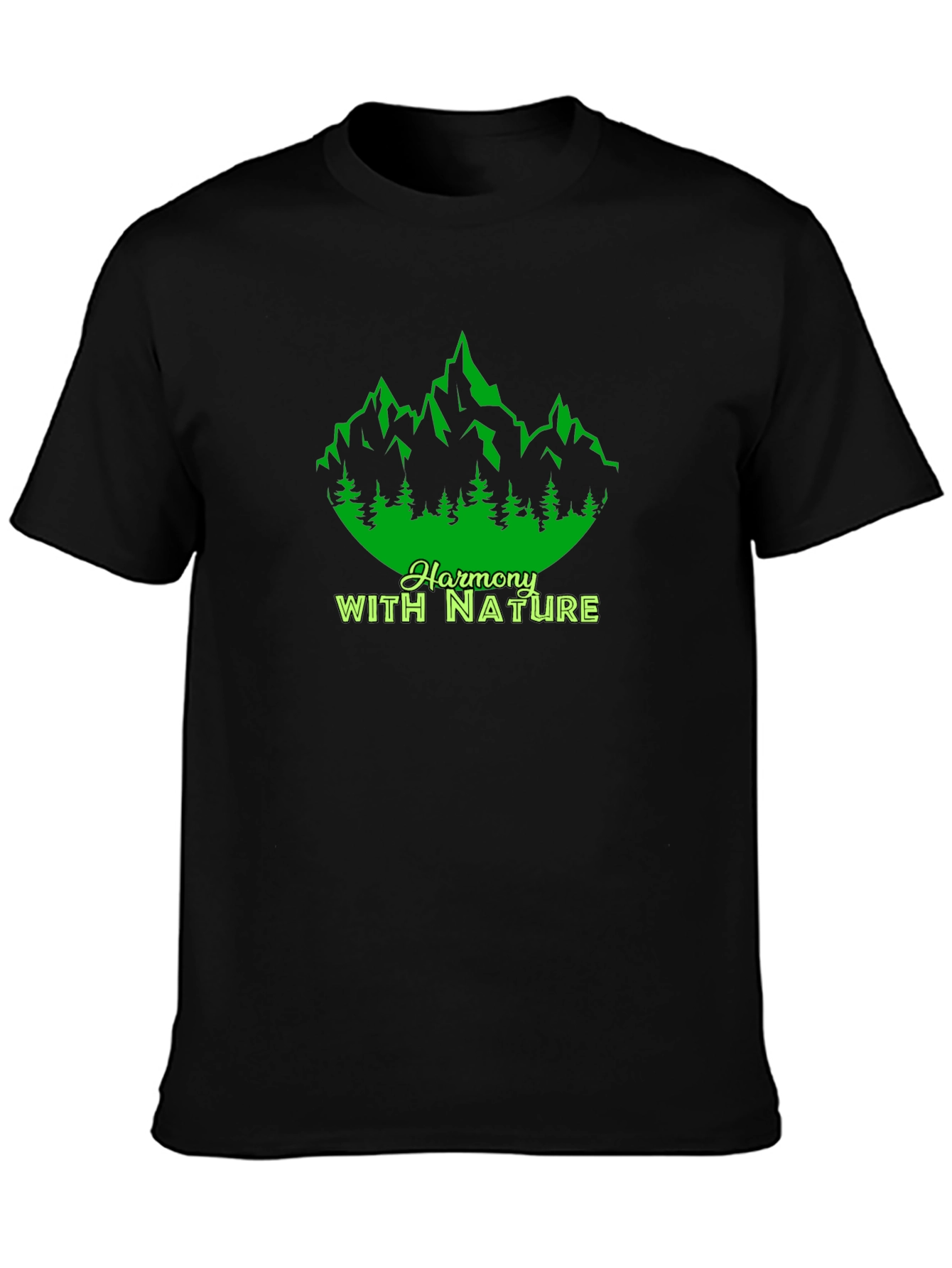 Harmony With Nature Graphic Tee - Black