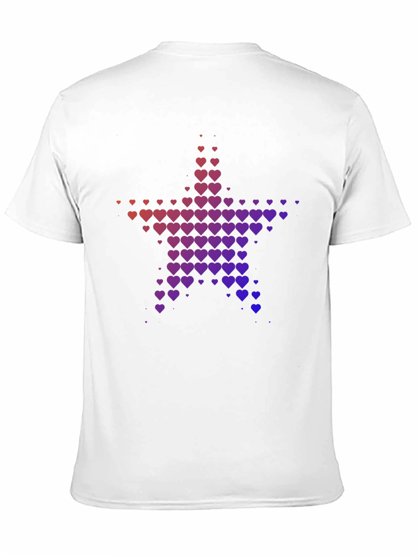 Heart Star Graphic Tee - Black Casual T-Shirt