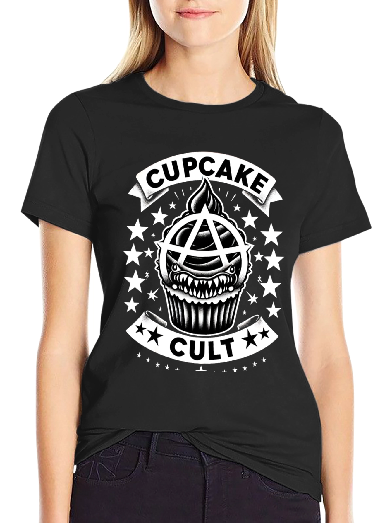 Cupcake Cult T-Shirt Anarchy Black Cotton Tee