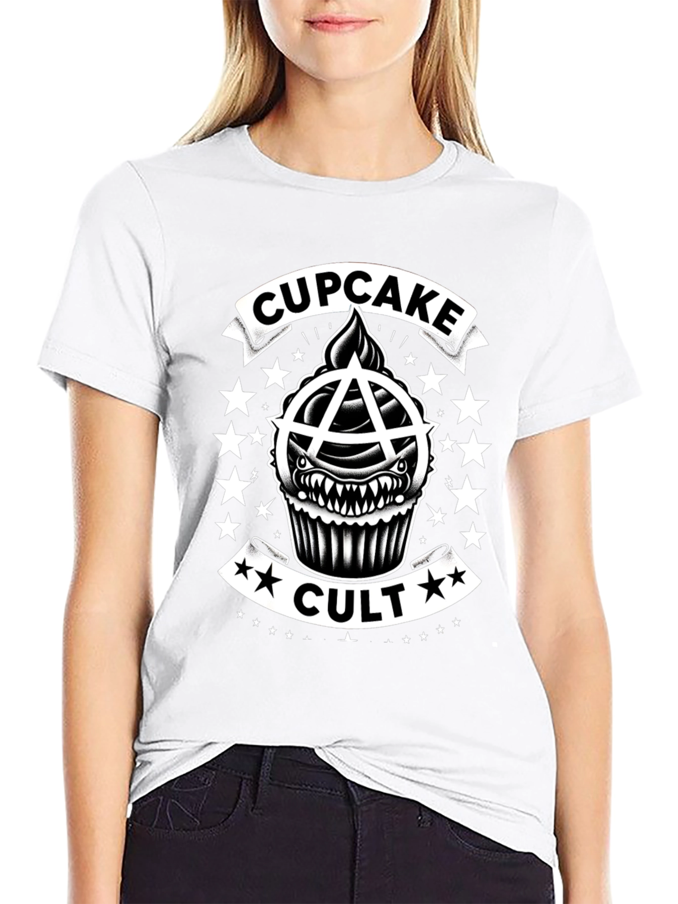 Cupcake Cult T-Shirt Anarchy Black Cotton Tee