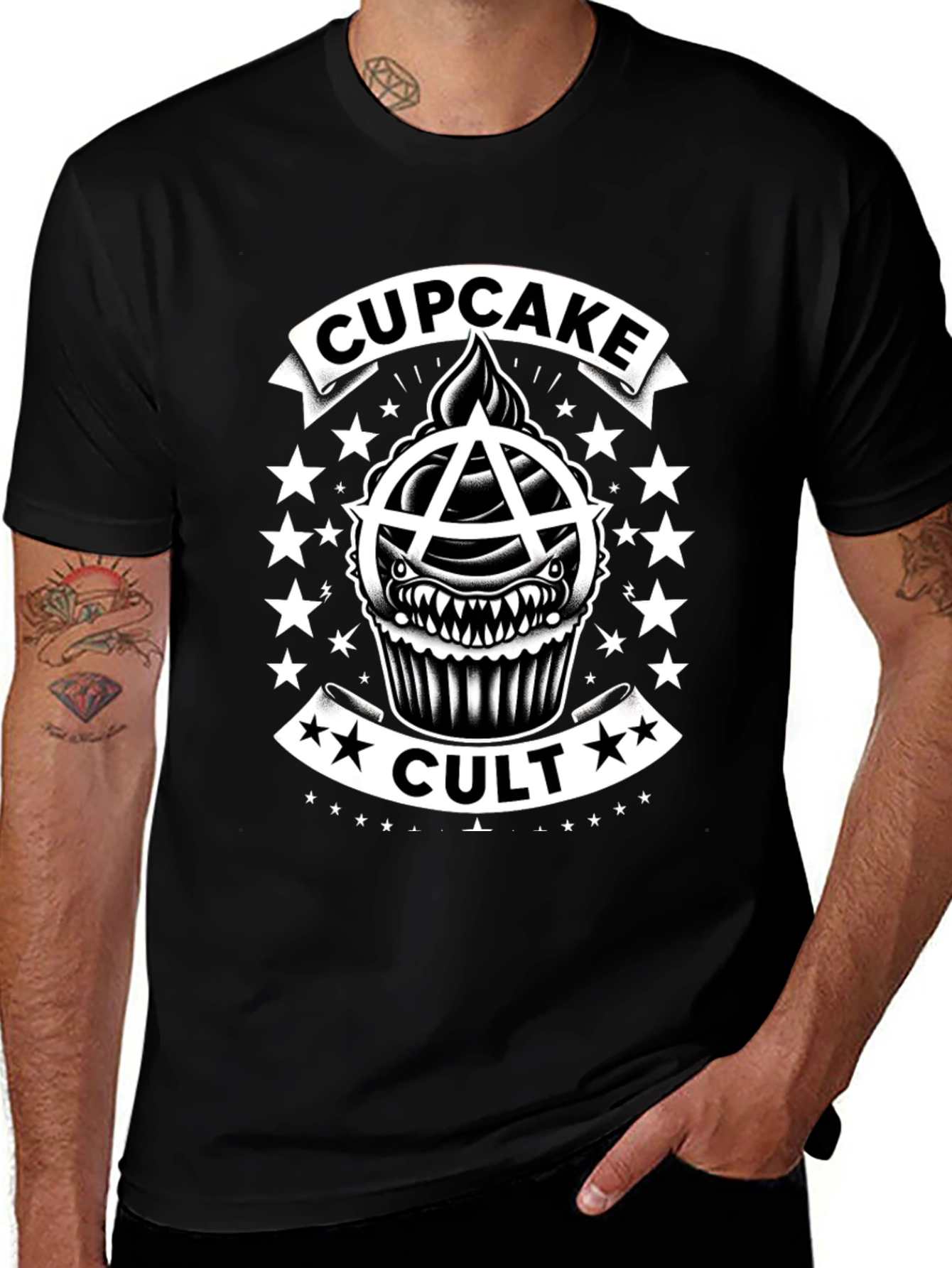 Cupcake Cult T-Shirt Anarchy Black Cotton Tee