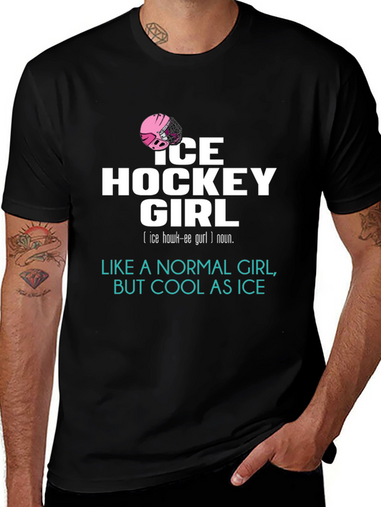 Ice Hockey Girl Tee - Cool & Unique Design