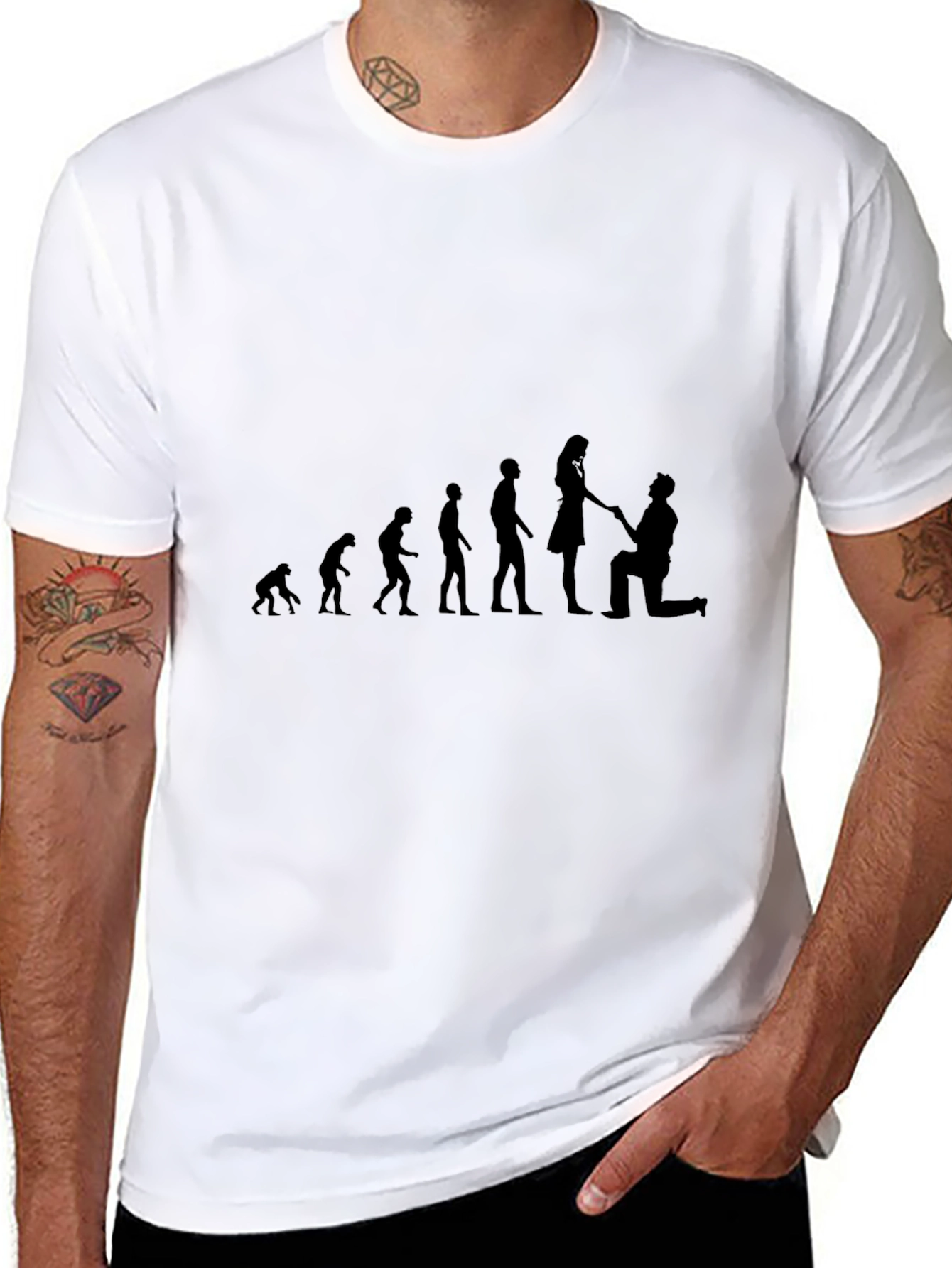 Evolution of Marriage T-Shirt - Black