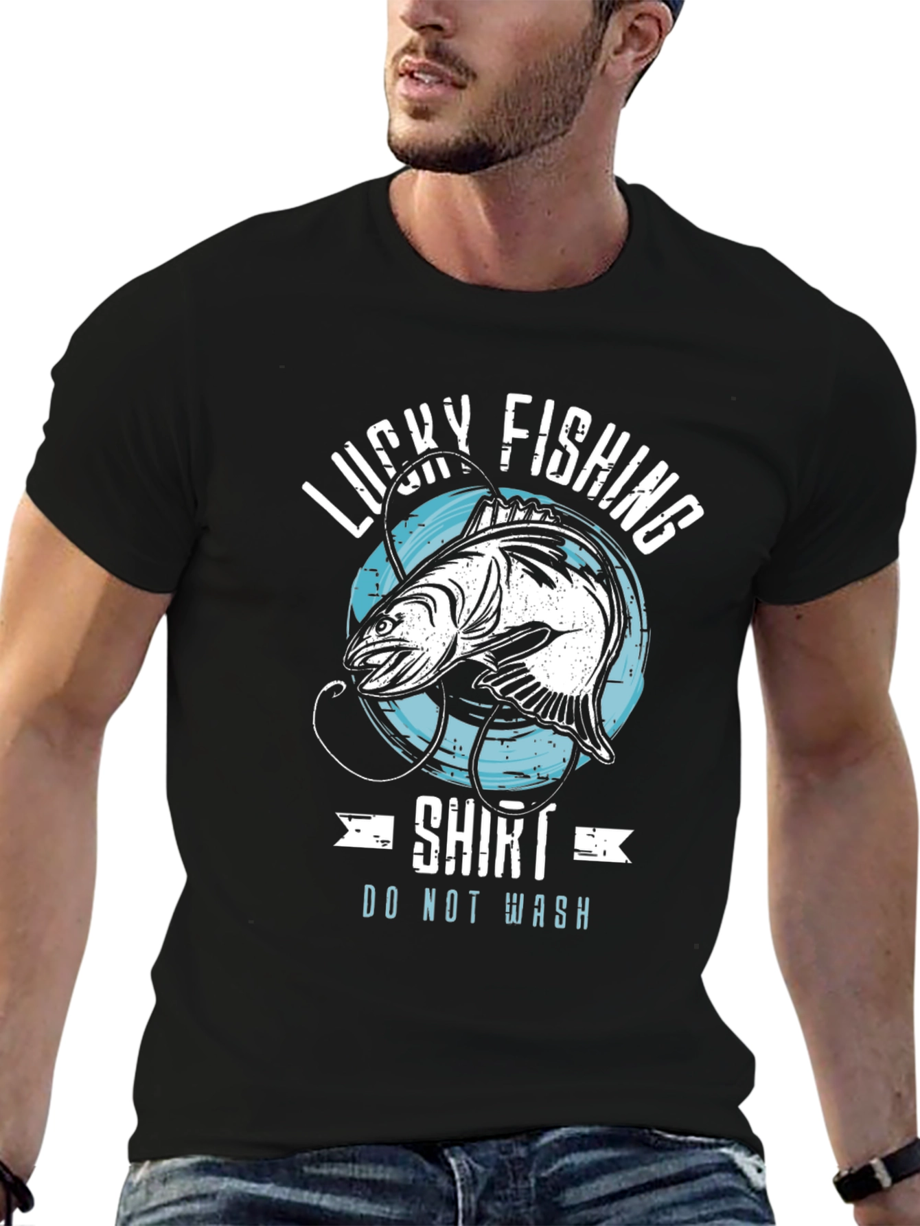 Lucky Fishing Shirt - Novelty Graphic Tee