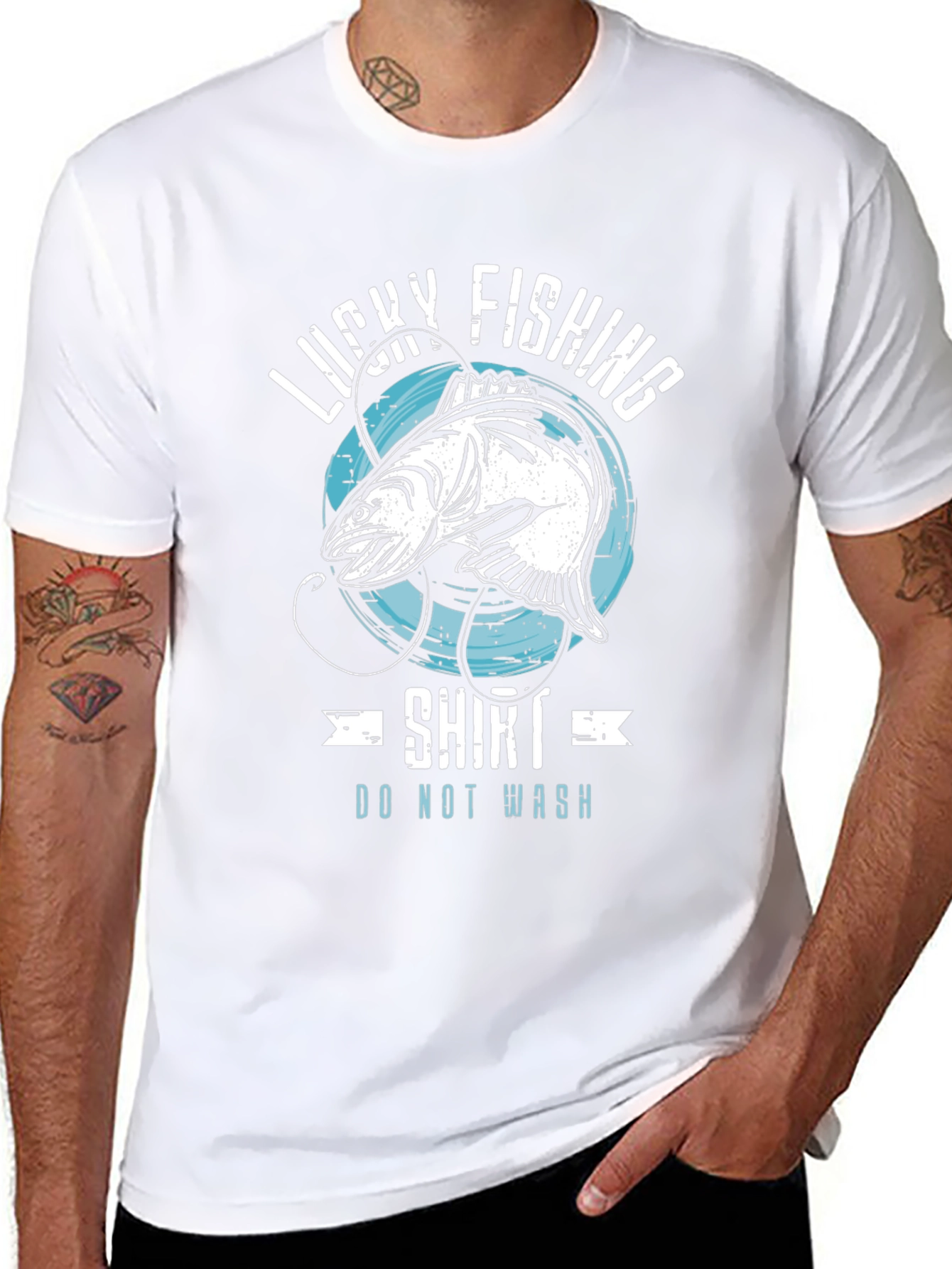 Lucky Fishing Shirt - Novelty Graphic Tee