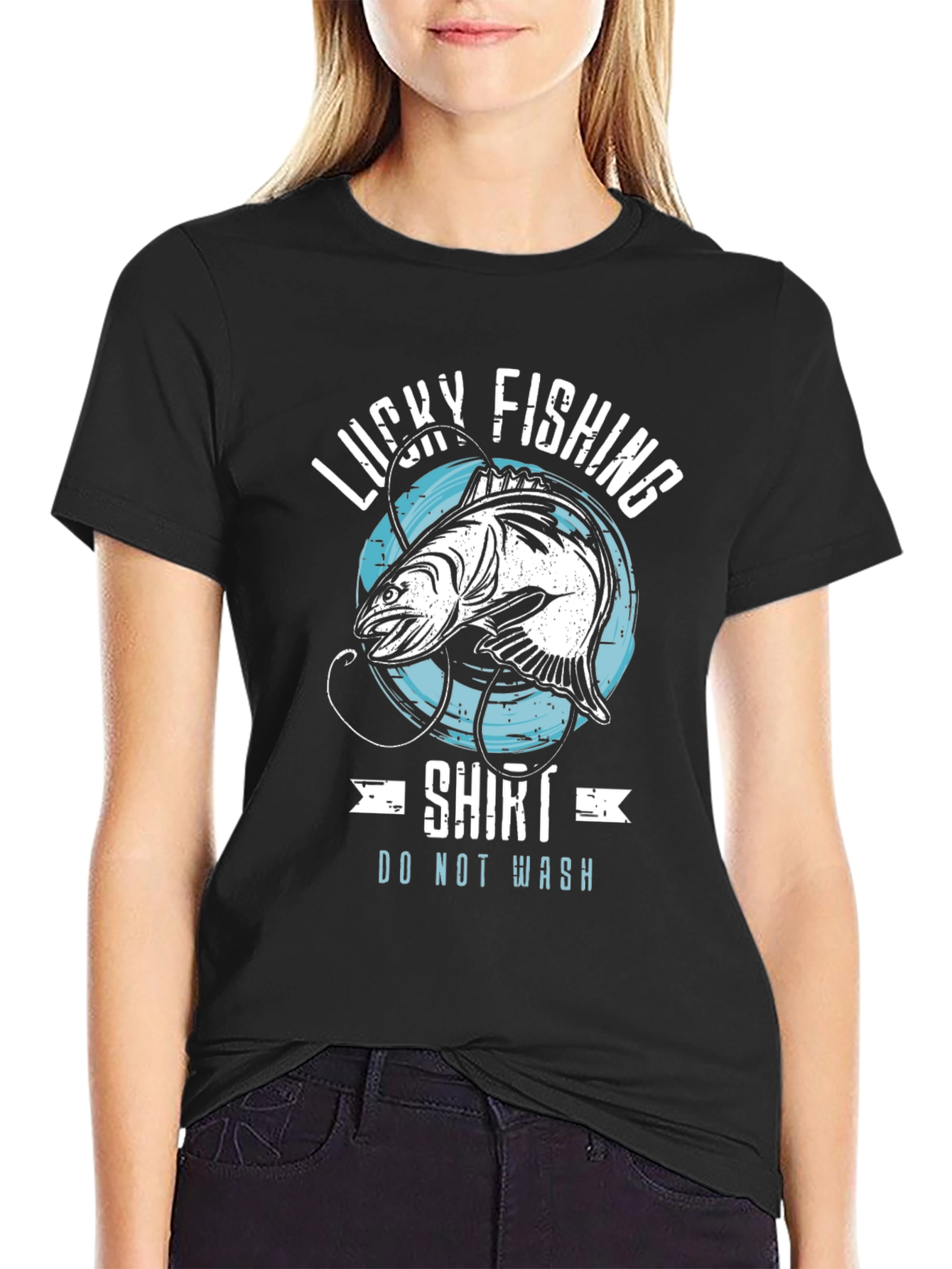 Lucky Fishing Shirt - Novelty Graphic Tee