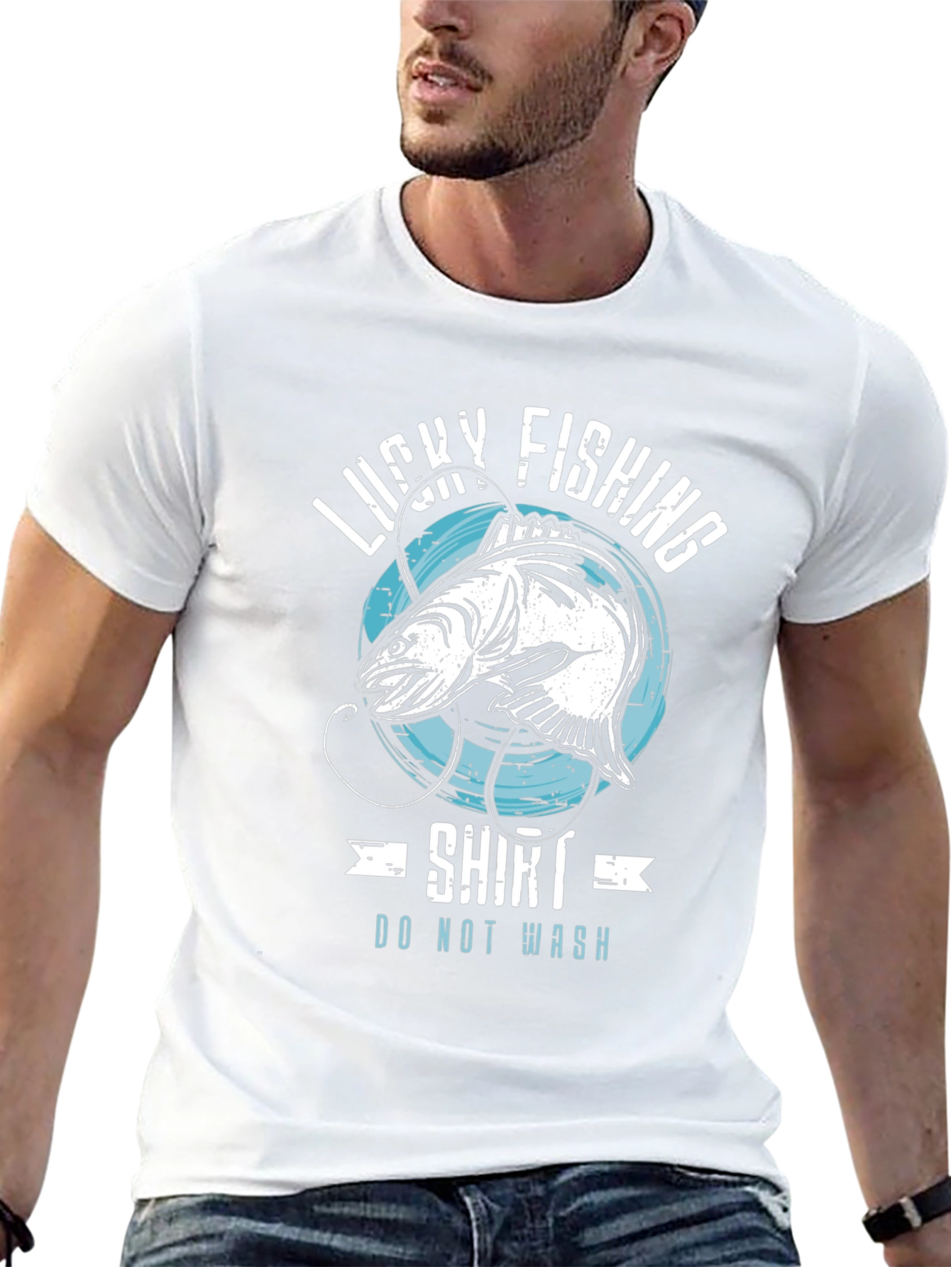 Lucky Fishing Shirt - Novelty Graphic Tee