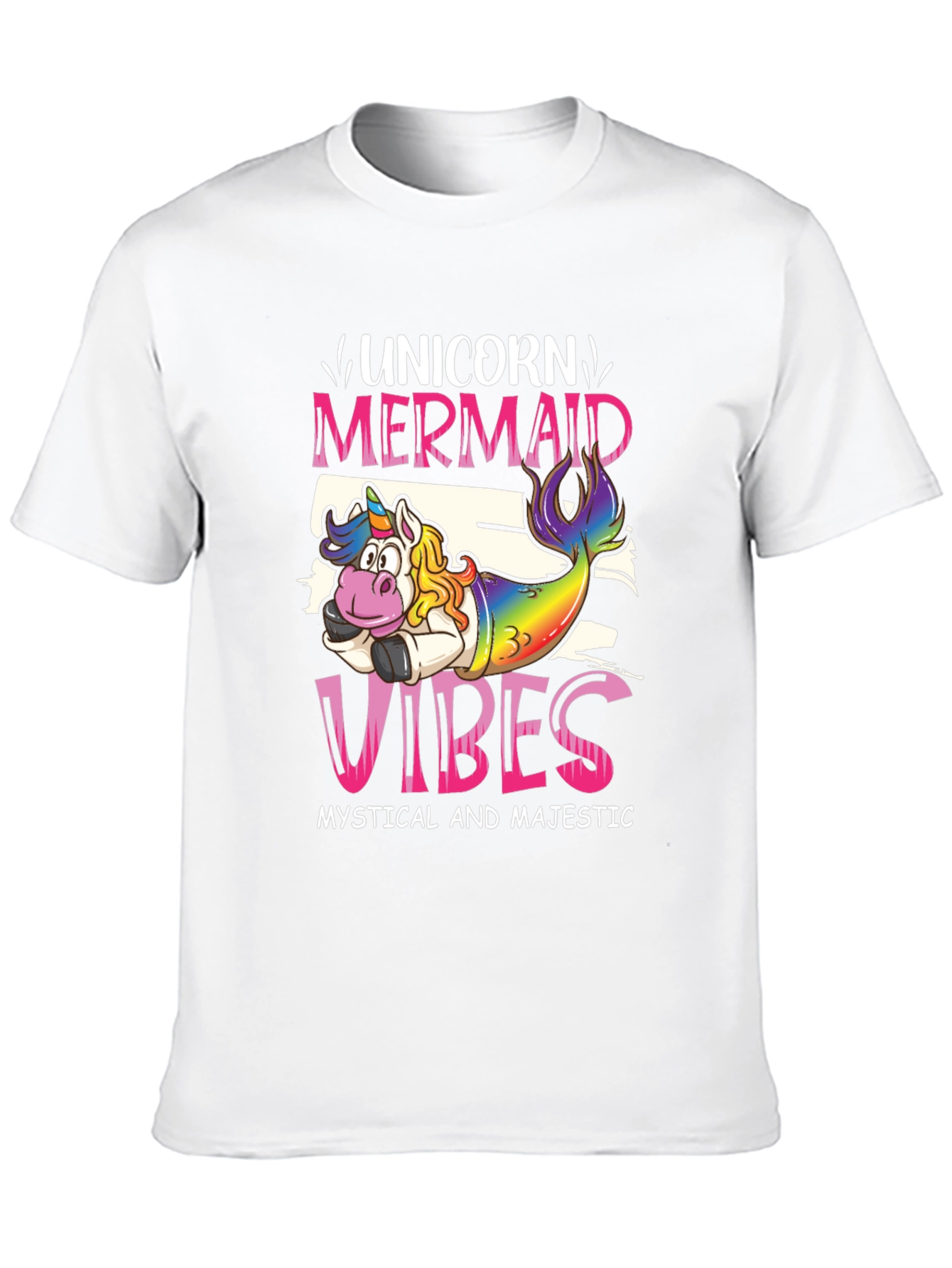 Unicorn Mermaid Vibes Graphic T-Shirt