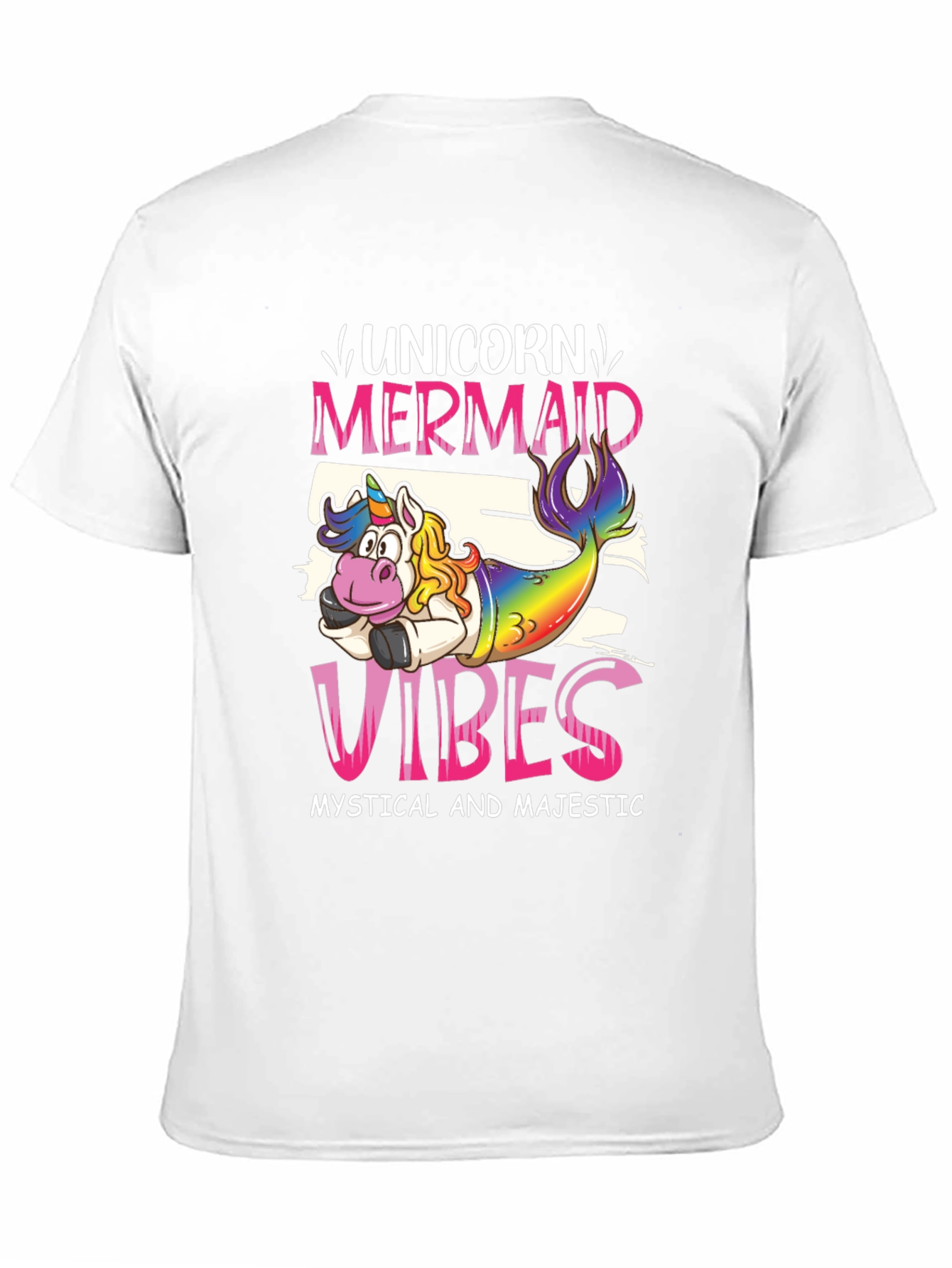 Unicorn Mermaid Vibes Graphic T-Shirt