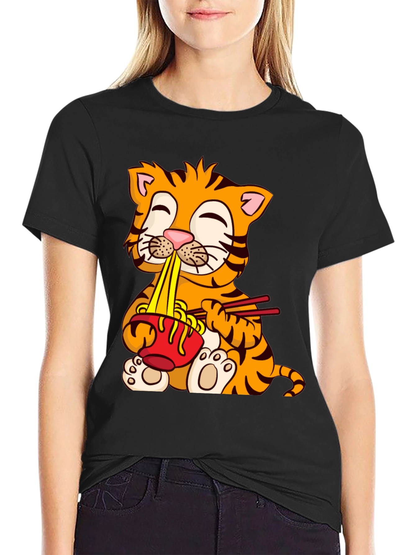 Cute Tiger Ramen T-Shirt