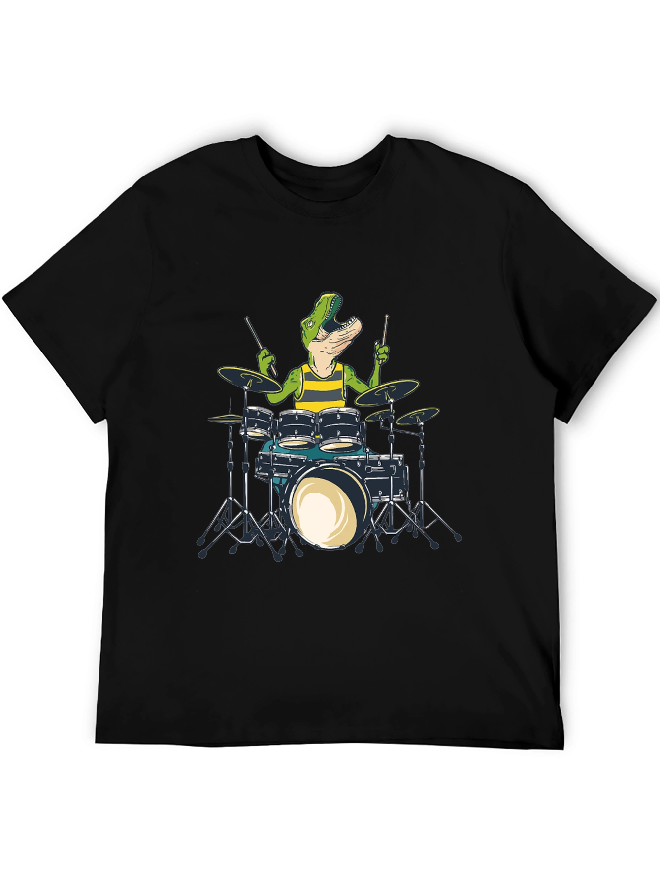 Dino Drummer Graphic Tee - Rock n Roar T-Shirt