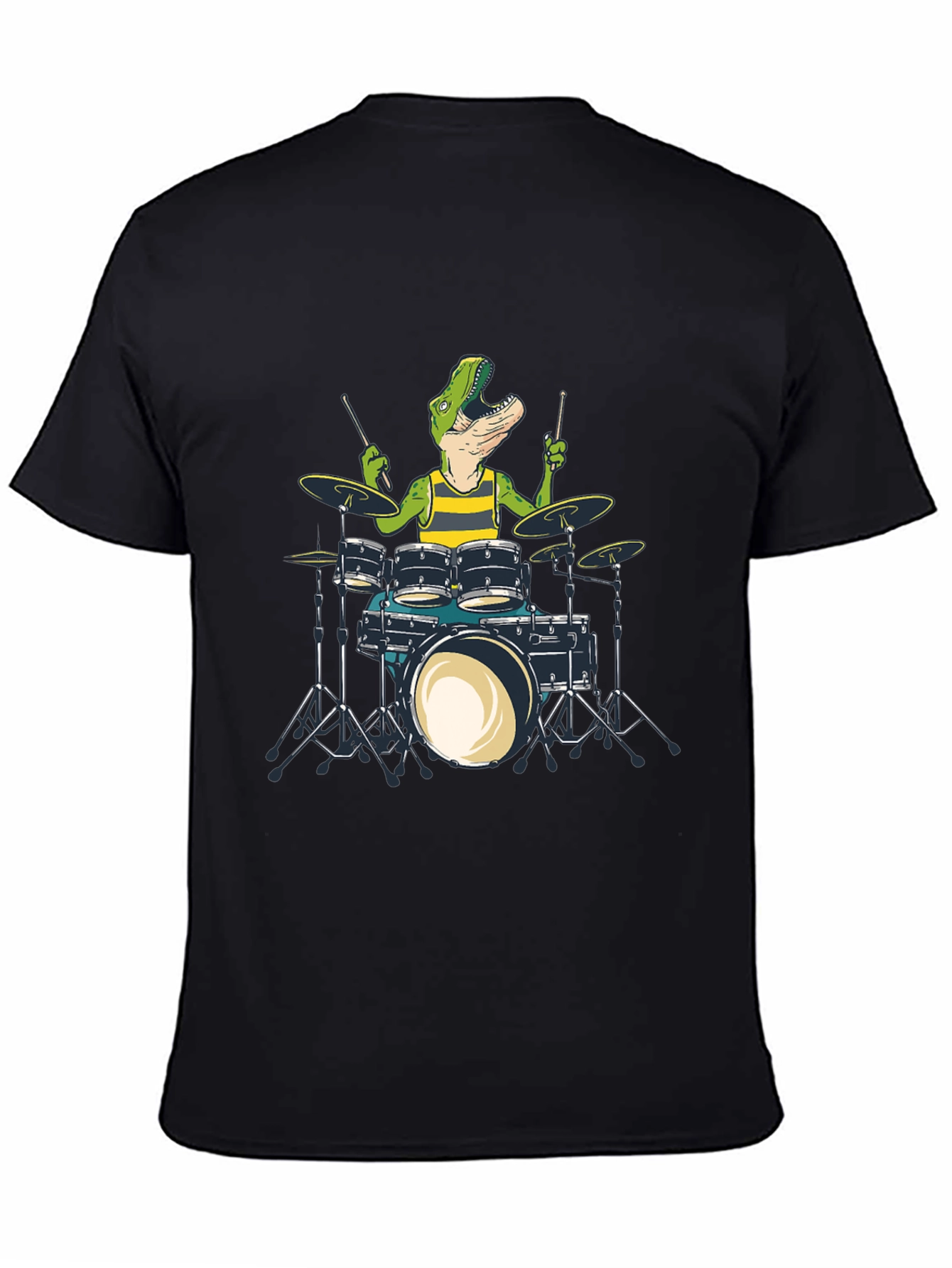 Dino Drummer Graphic Tee - Rock n Roar T-Shirt