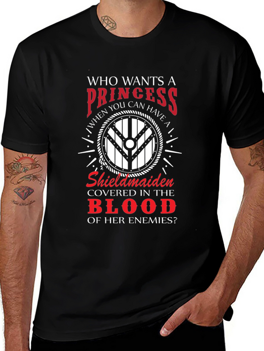 Viking Shieldmaiden T-Shirt - Princess Alternative Warrior Design