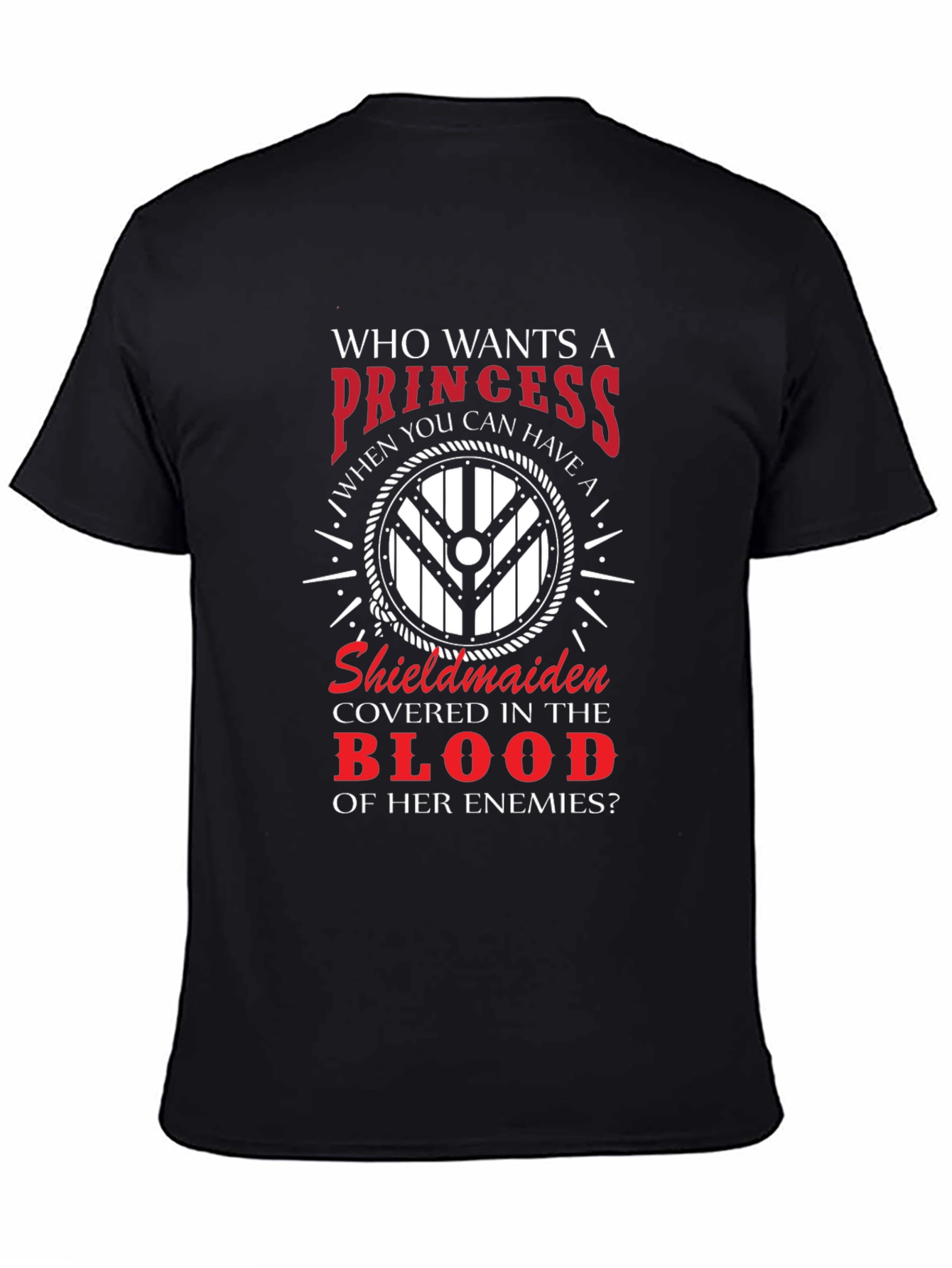 Viking Shieldmaiden T-Shirt - Princess Alternative Warrior Design