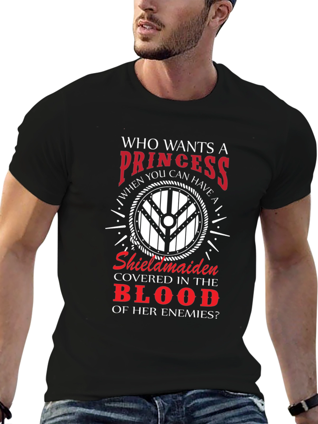 Viking Shieldmaiden T-Shirt - Princess Alternative Warrior Design