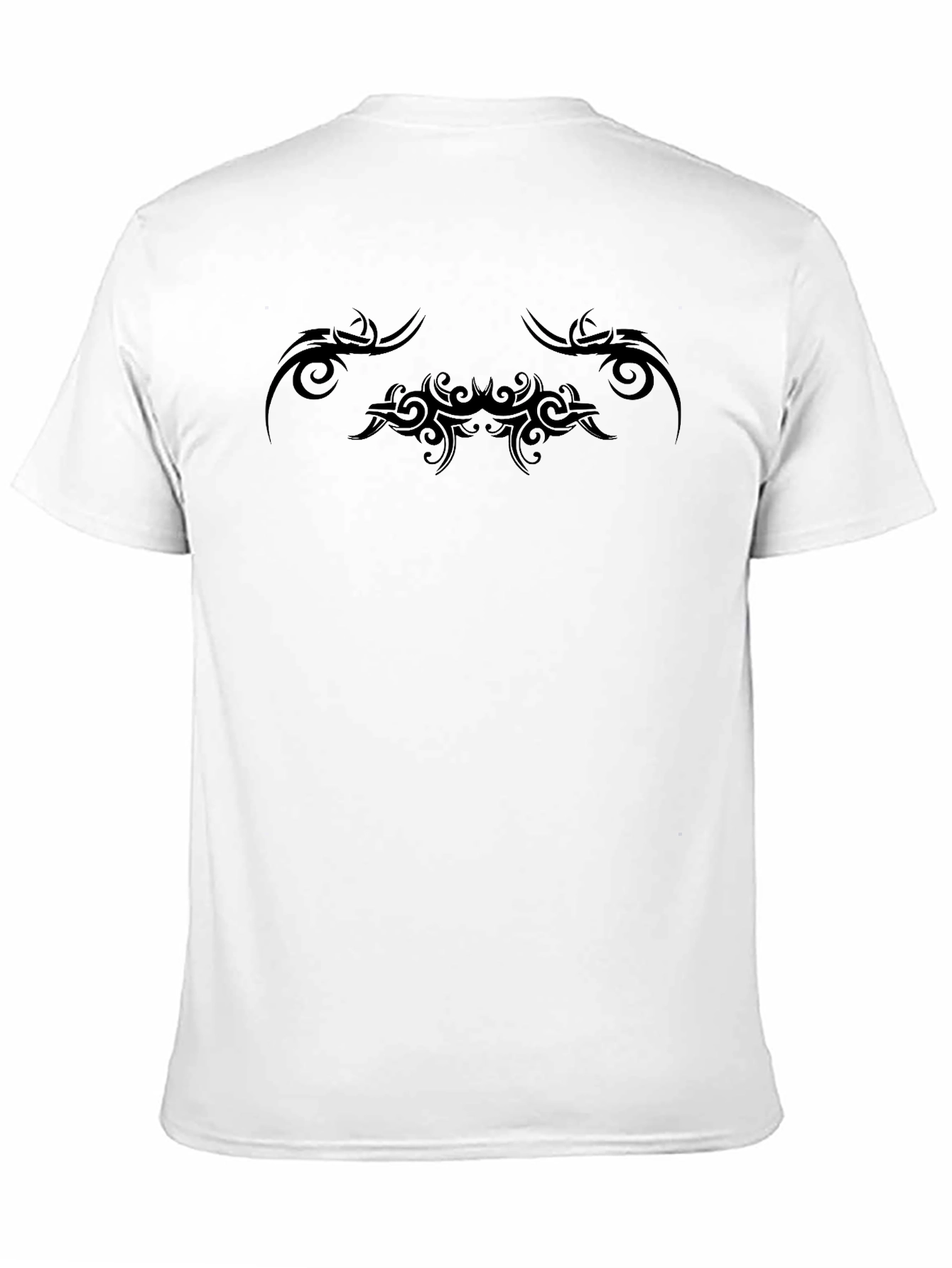 Tribal Tattoo Style Graphic Tee - Black