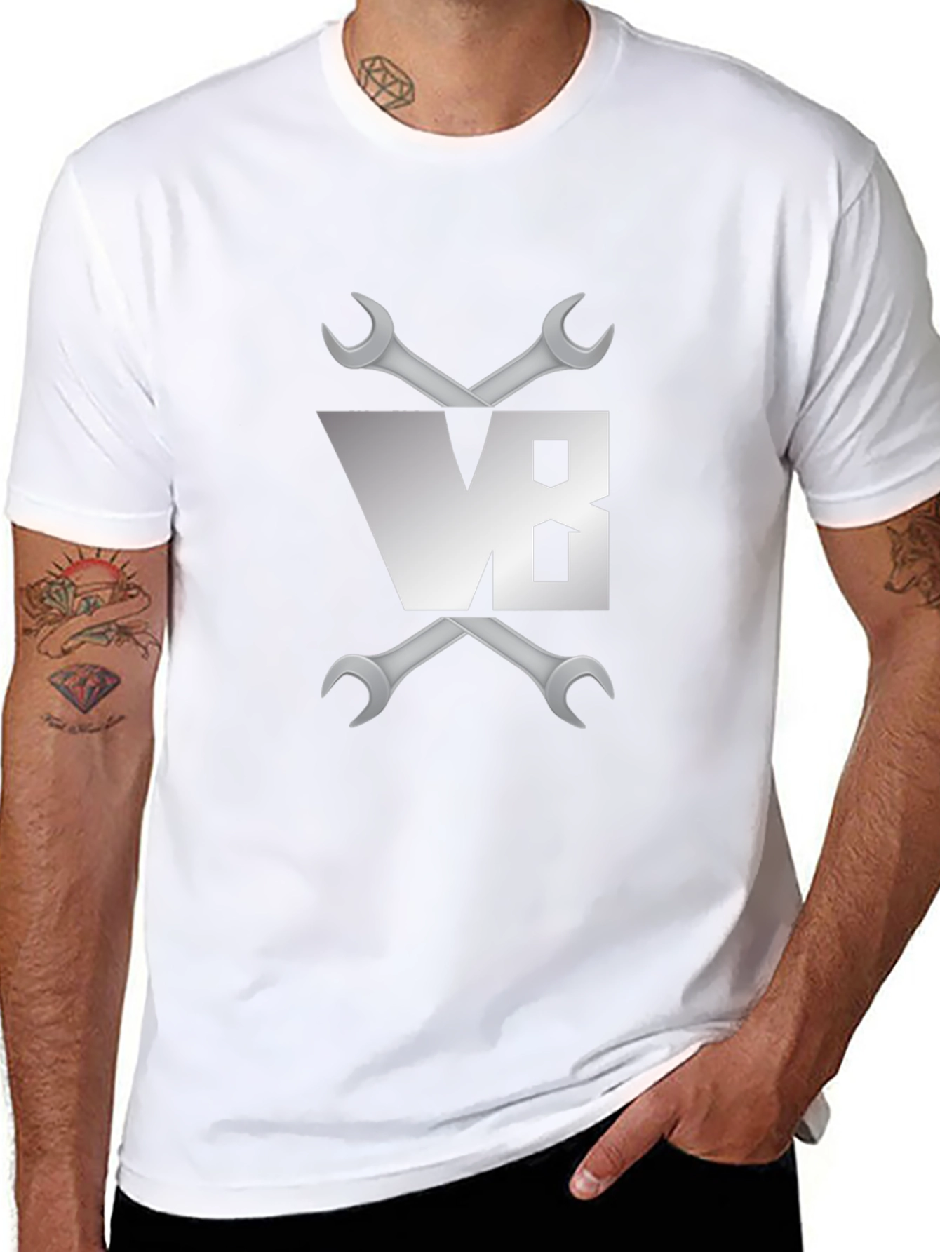V8 Engine Mechanic Tee - Black