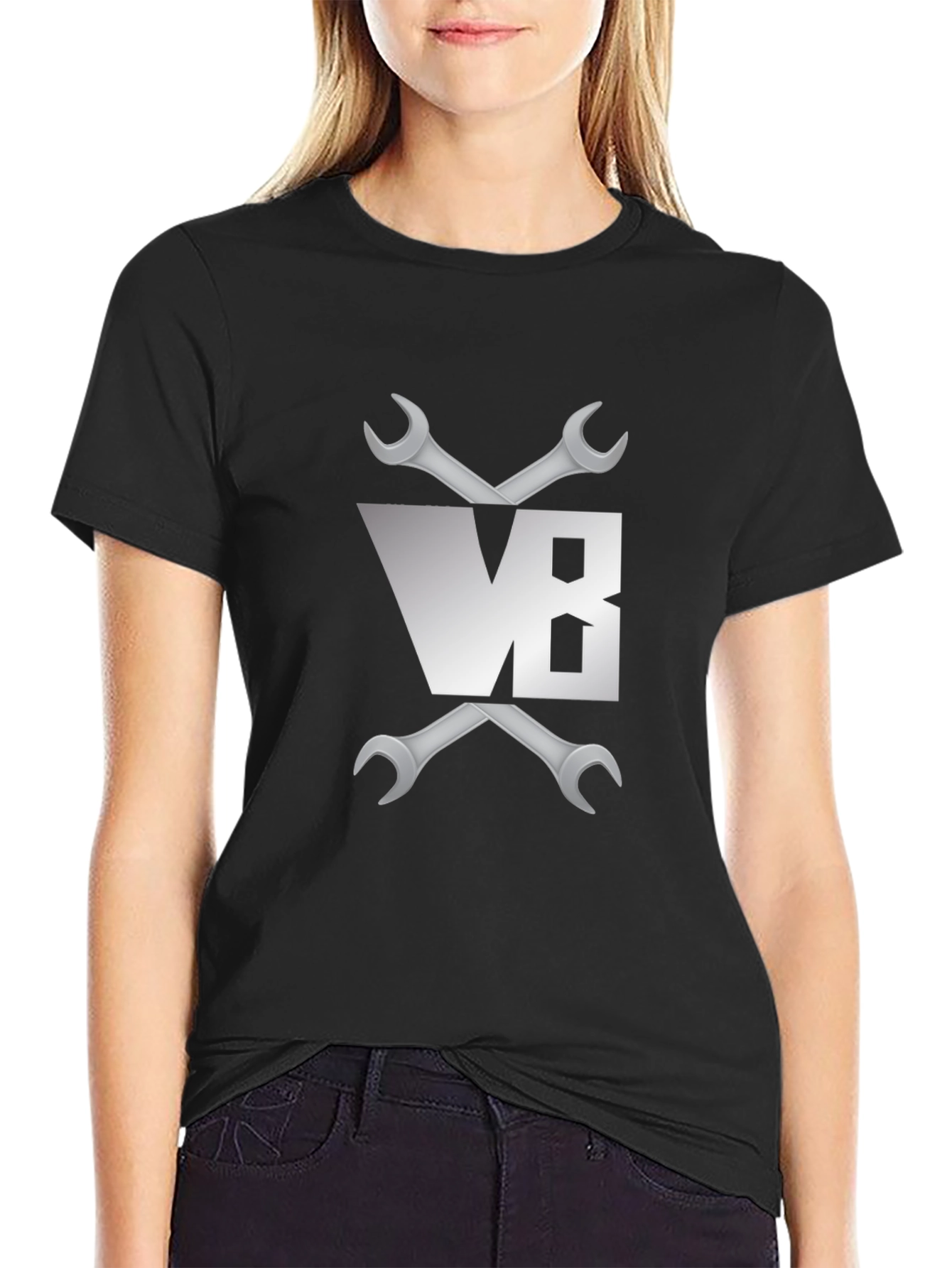 V8 Engine Mechanic Tee - Black