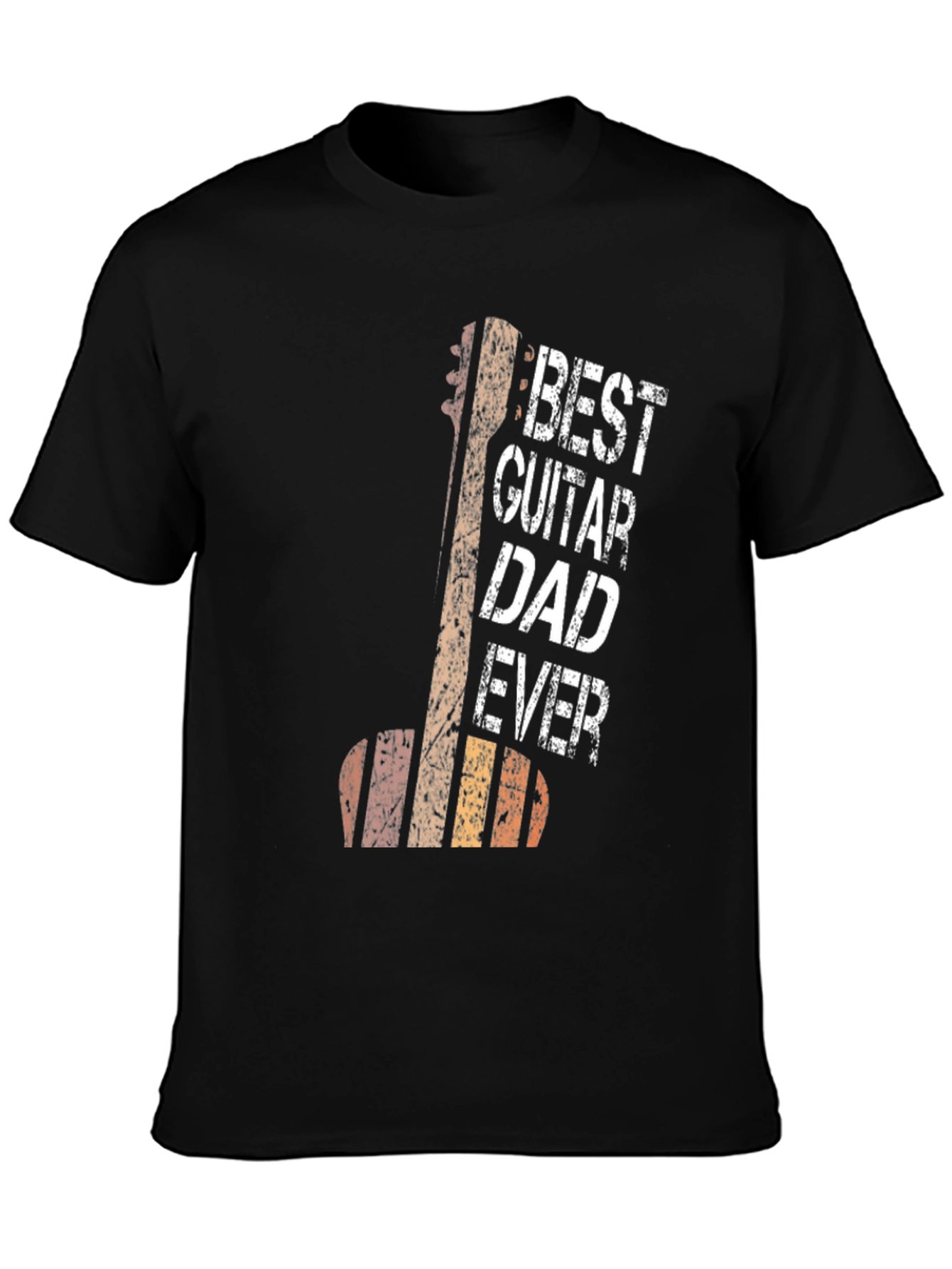 Best Guitar Dad Ever Black T-Shirt