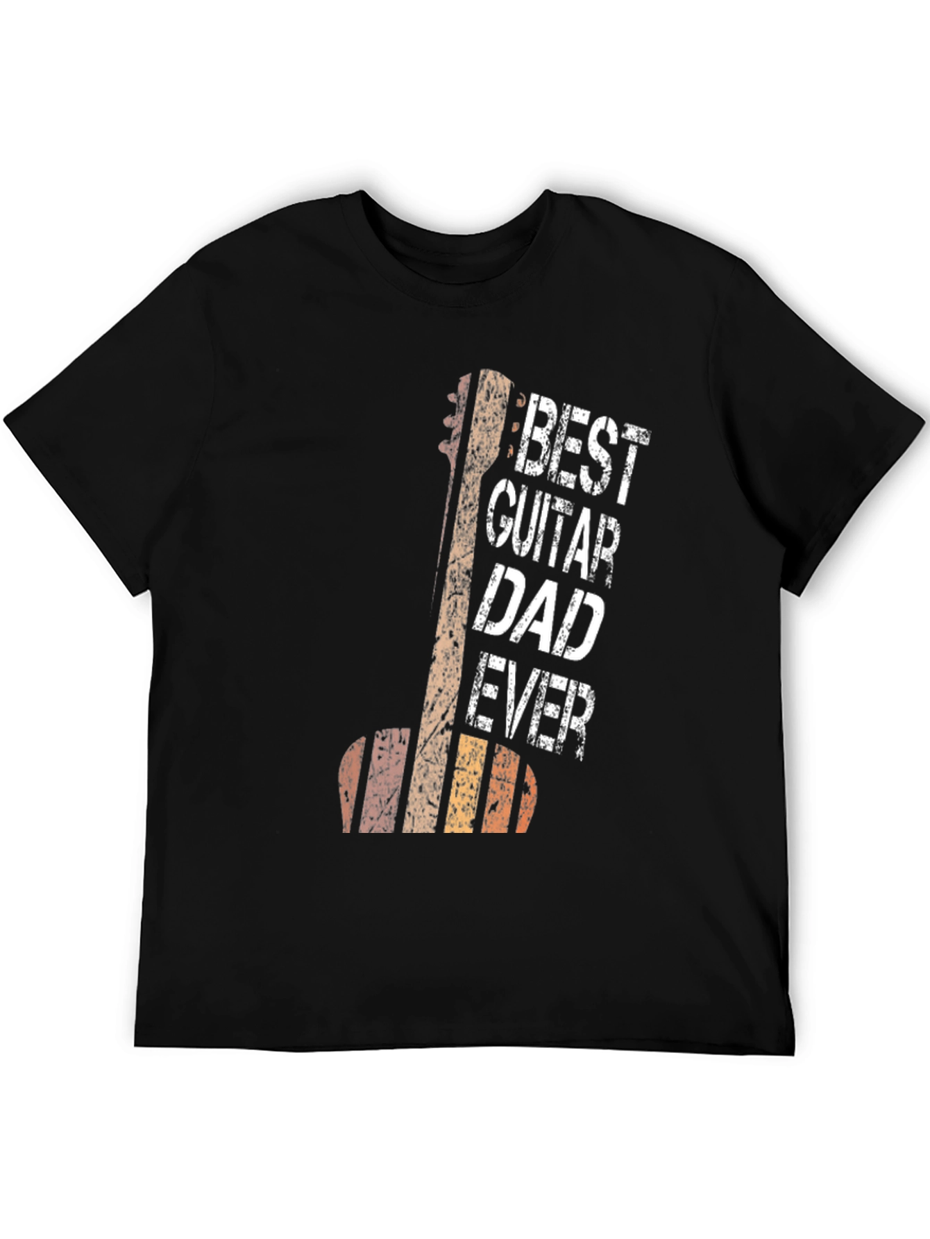 Best Guitar Dad Ever Black T-Shirt