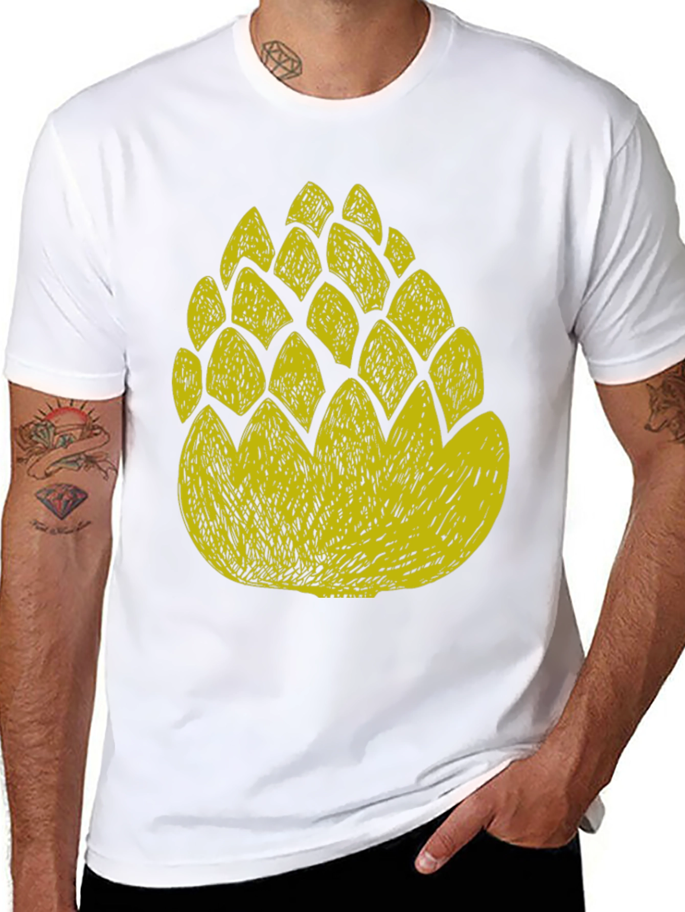 Hop Cone Graphic T-Shirt - Black
