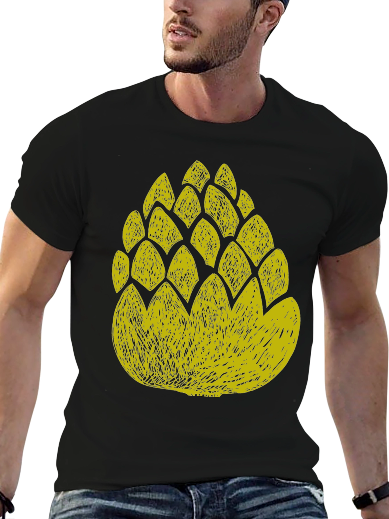 Hop Cone Graphic T-Shirt - Black