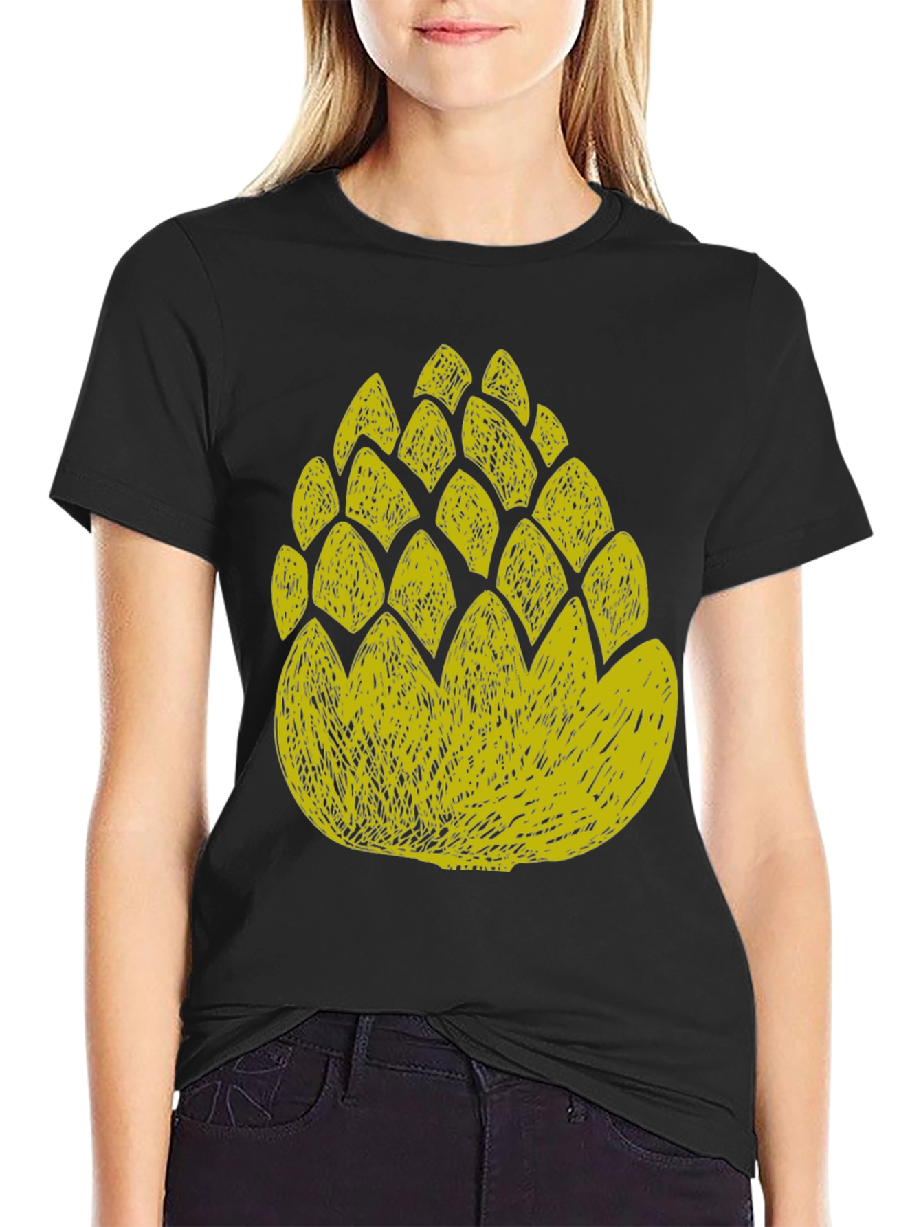 Hop Cone Graphic T-Shirt - Black