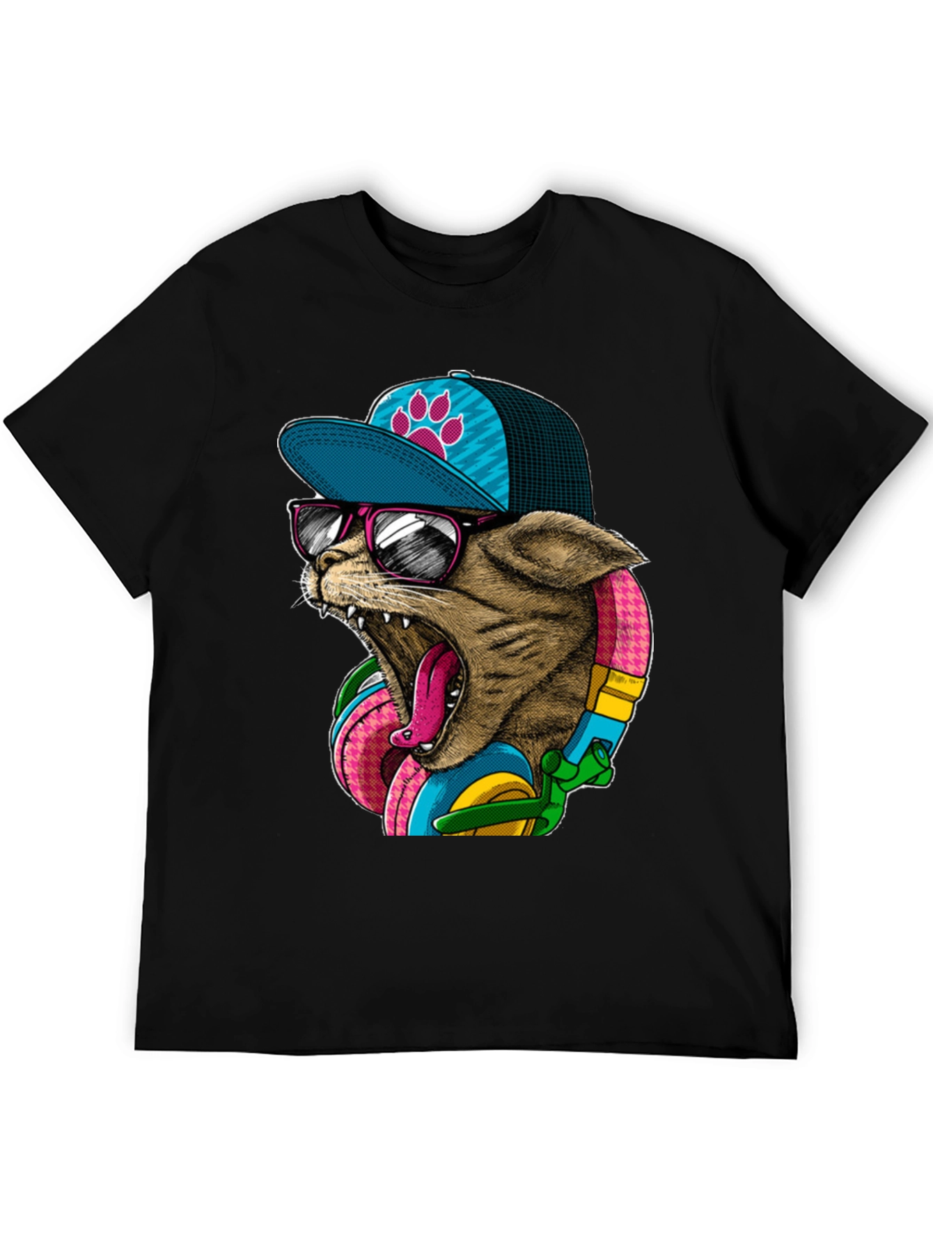 Cool Cat Graphic Tee - Trendy Streetwear Style