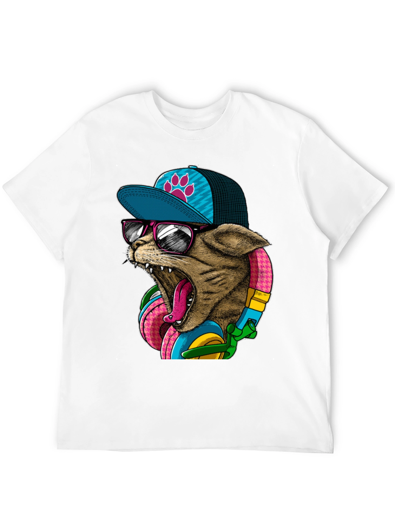 Cool Cat Graphic Tee - Trendy Streetwear Style