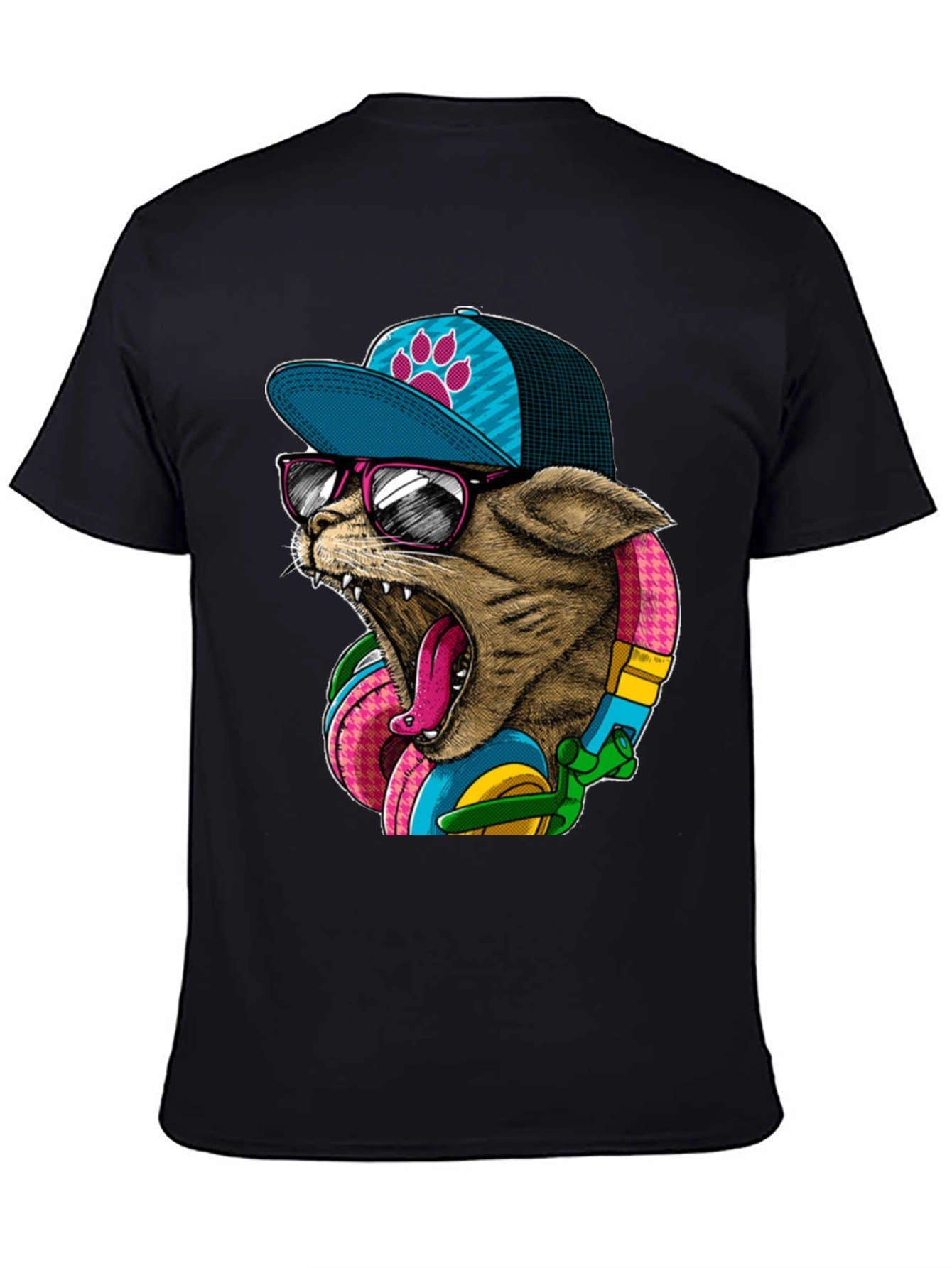 Cool Cat Graphic Tee - Trendy Streetwear Style
