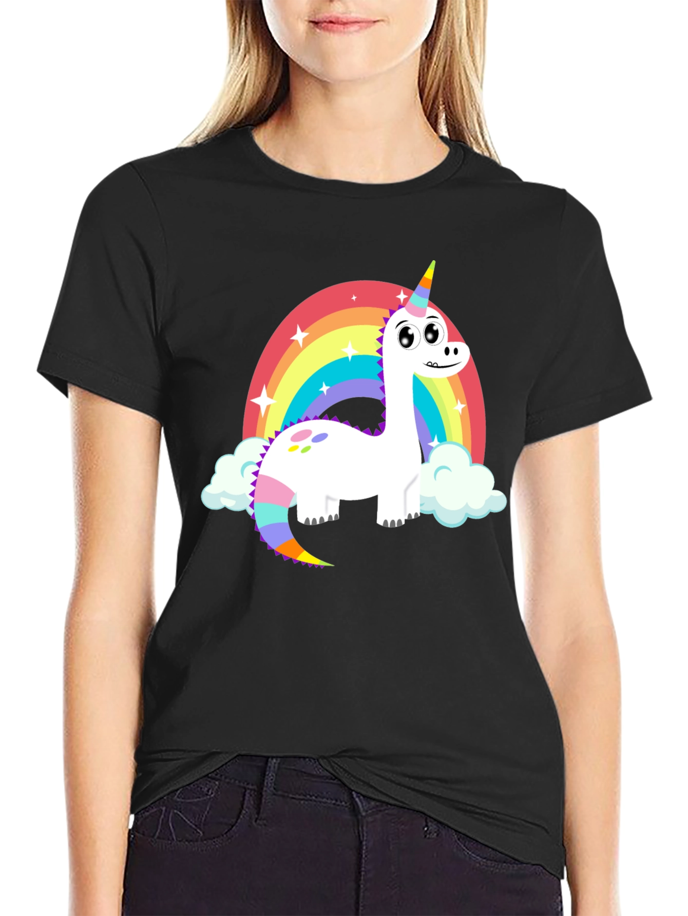 Rainbow Dinosaur Unicorn T-Shirt