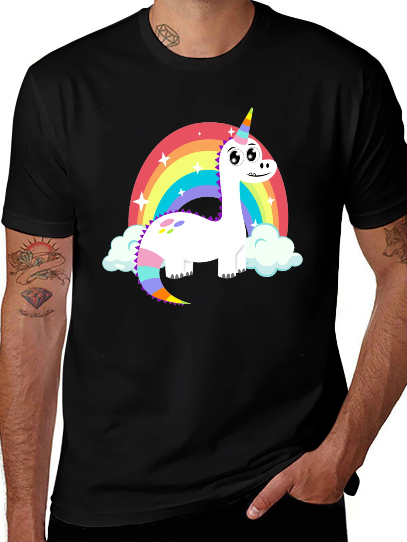 Rainbow Dinosaur Unicorn T-Shirt