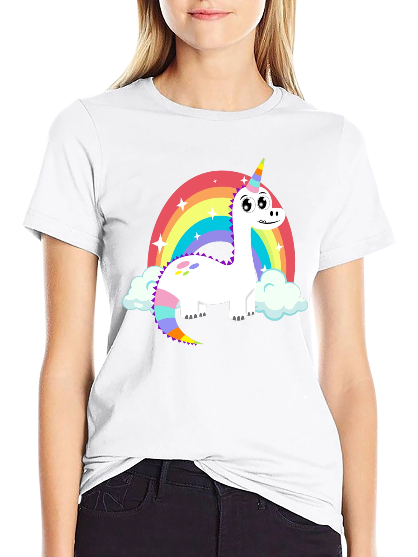 Rainbow Dinosaur Unicorn T-Shirt