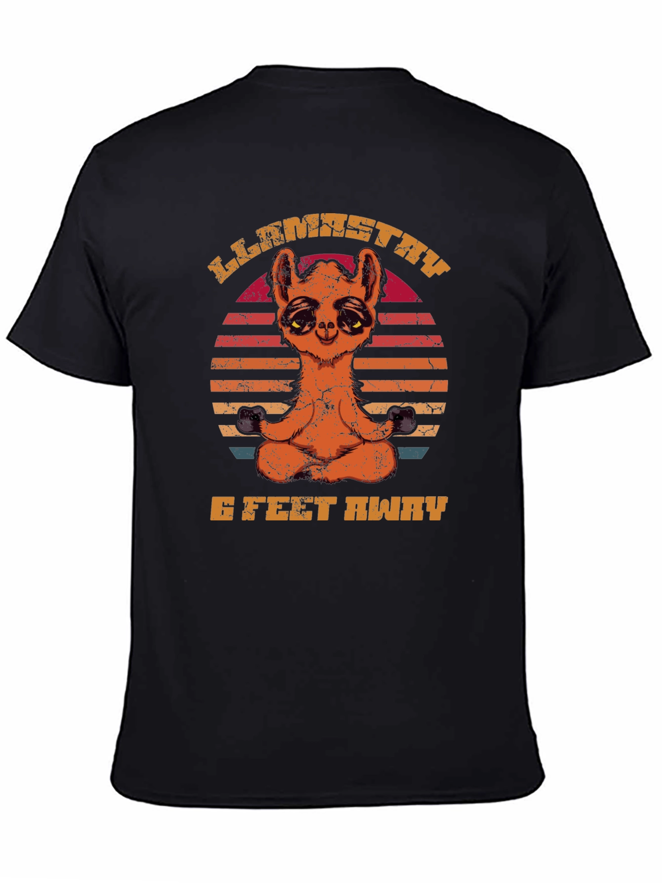 Llamastay 6 Feet Away Funny T-Shirt