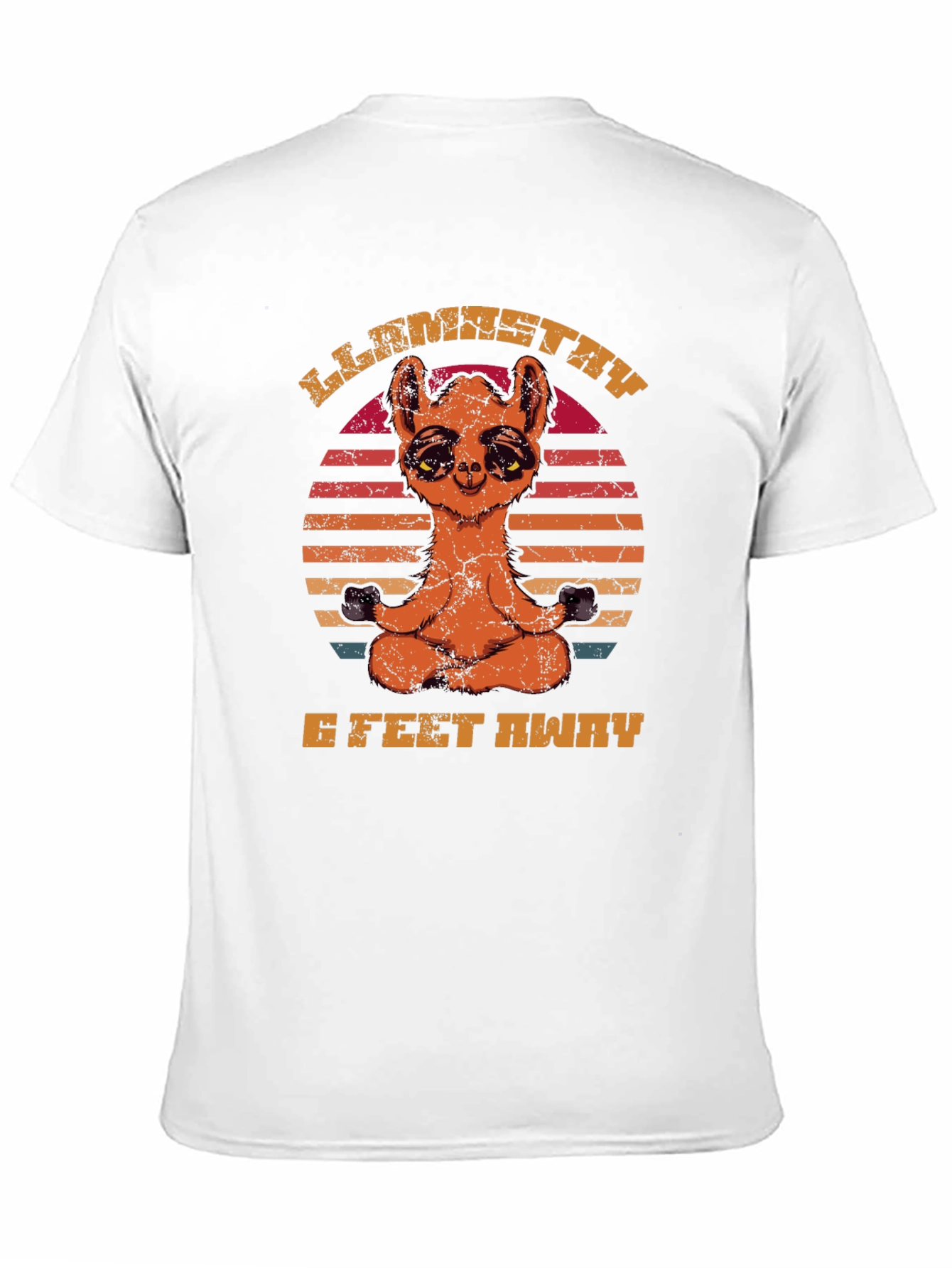 Llamastay 6 Feet Away Funny T-Shirt